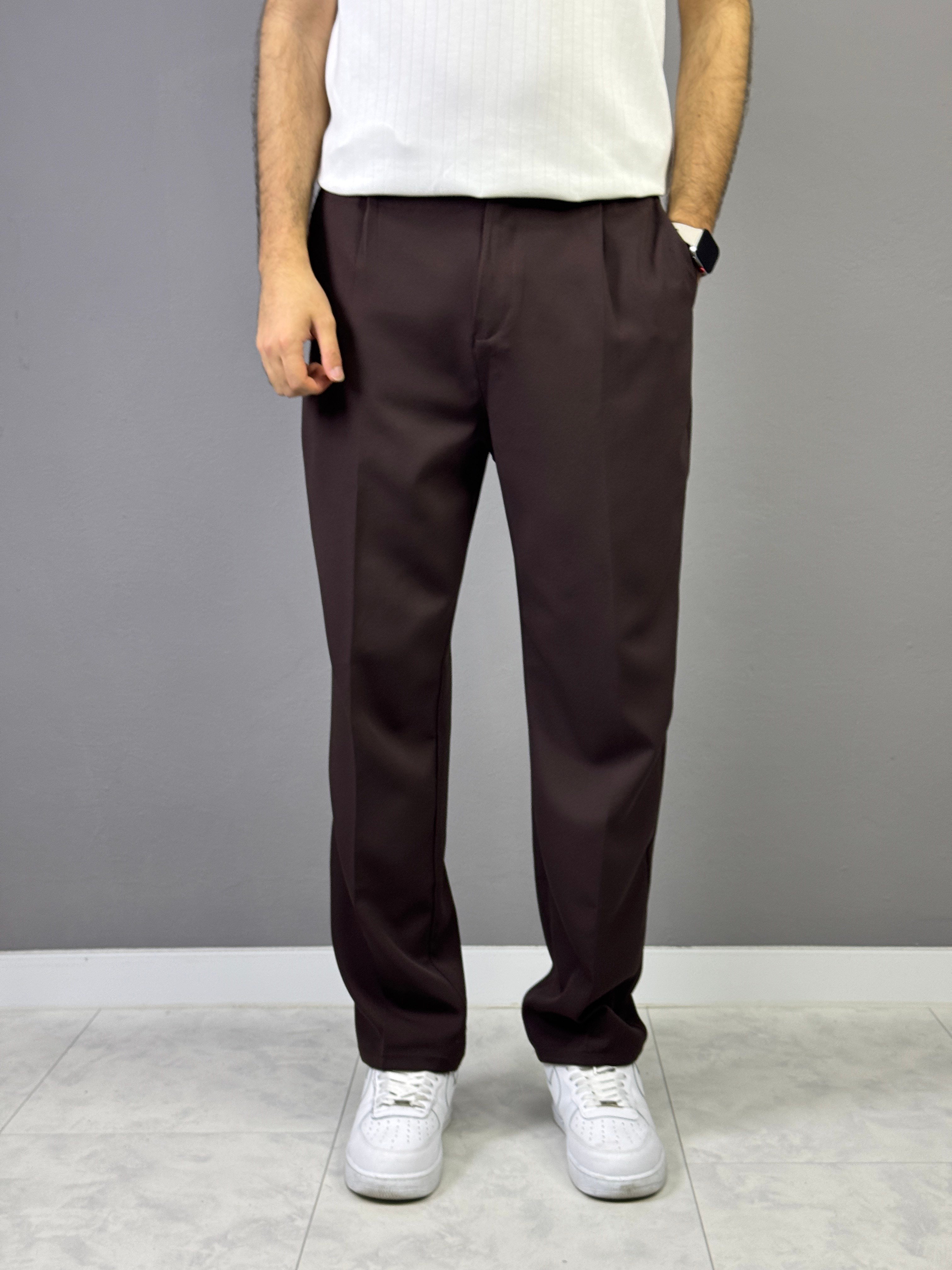 KAHVERENGİ REGULAR KUMAŞ PANTOLON 5028
