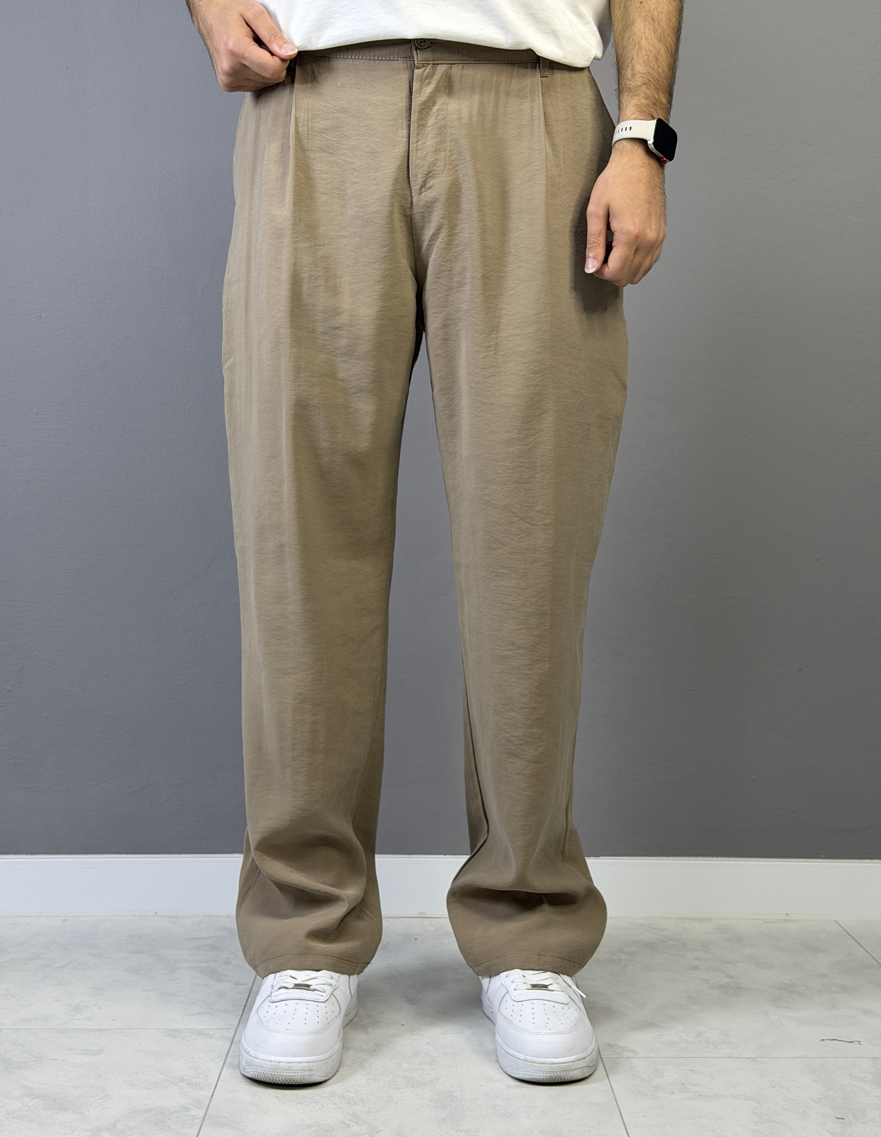 KREM MODAL BAGGY PANTALON 5011