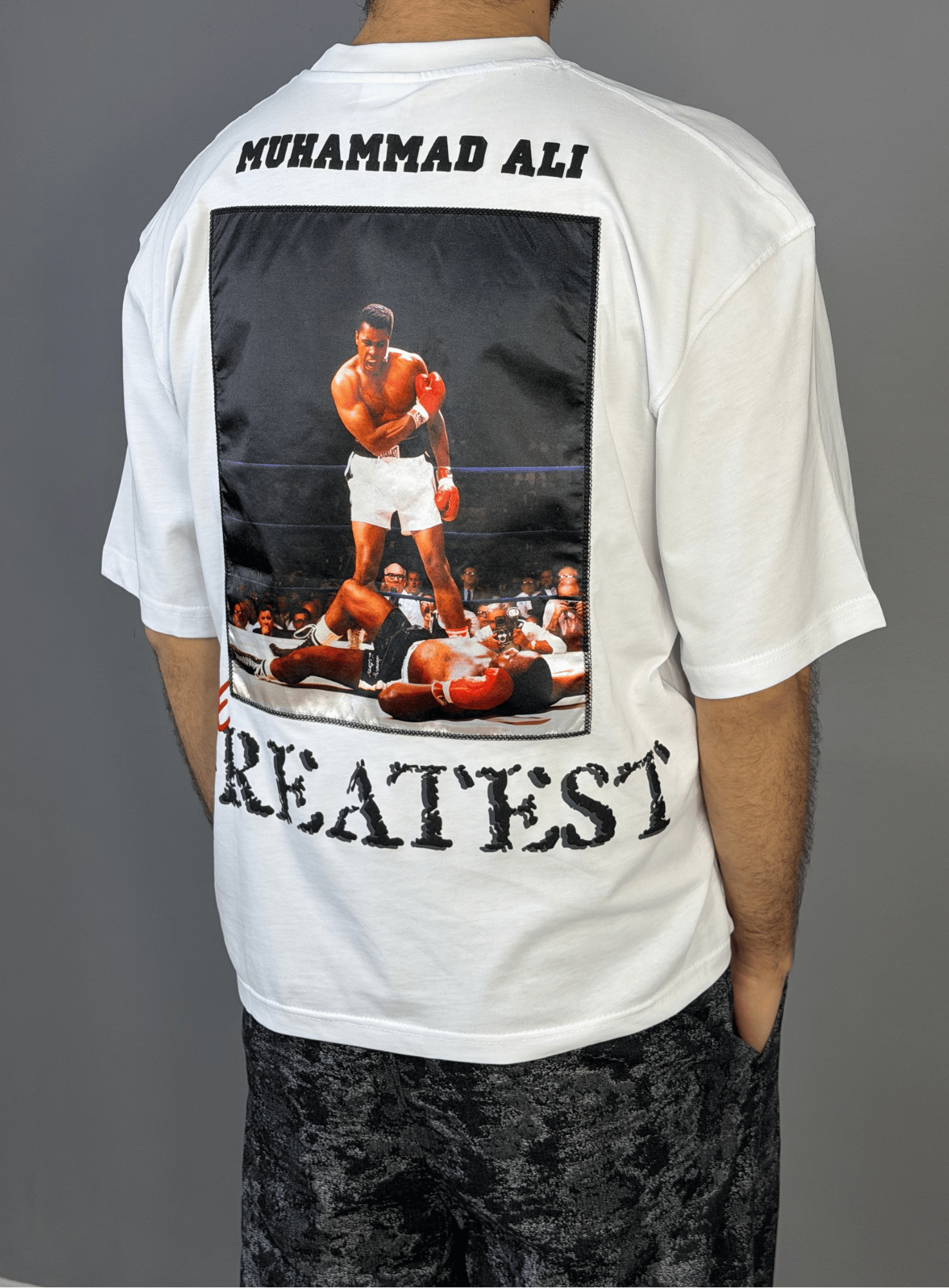 Muhammed ali tshirt beyaz 1008