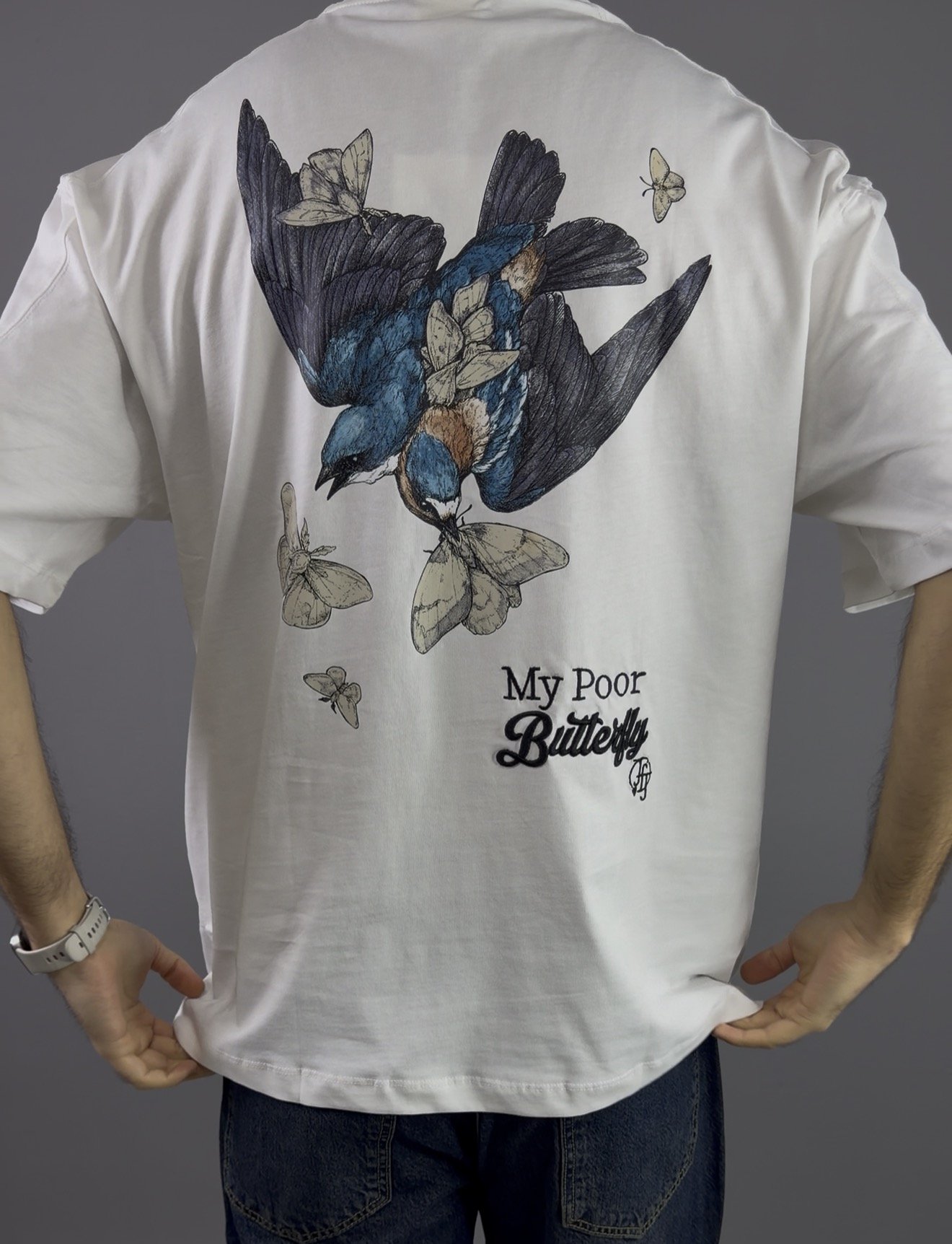 MY POOR BUTTERFLY BASKILI T-SHİRT 1034