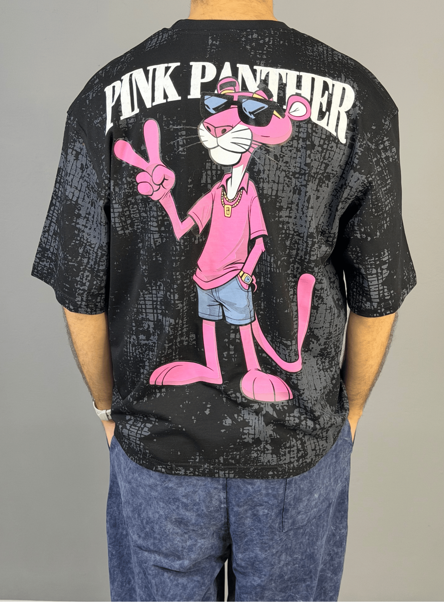 Pink panter tshirt siyah 1016