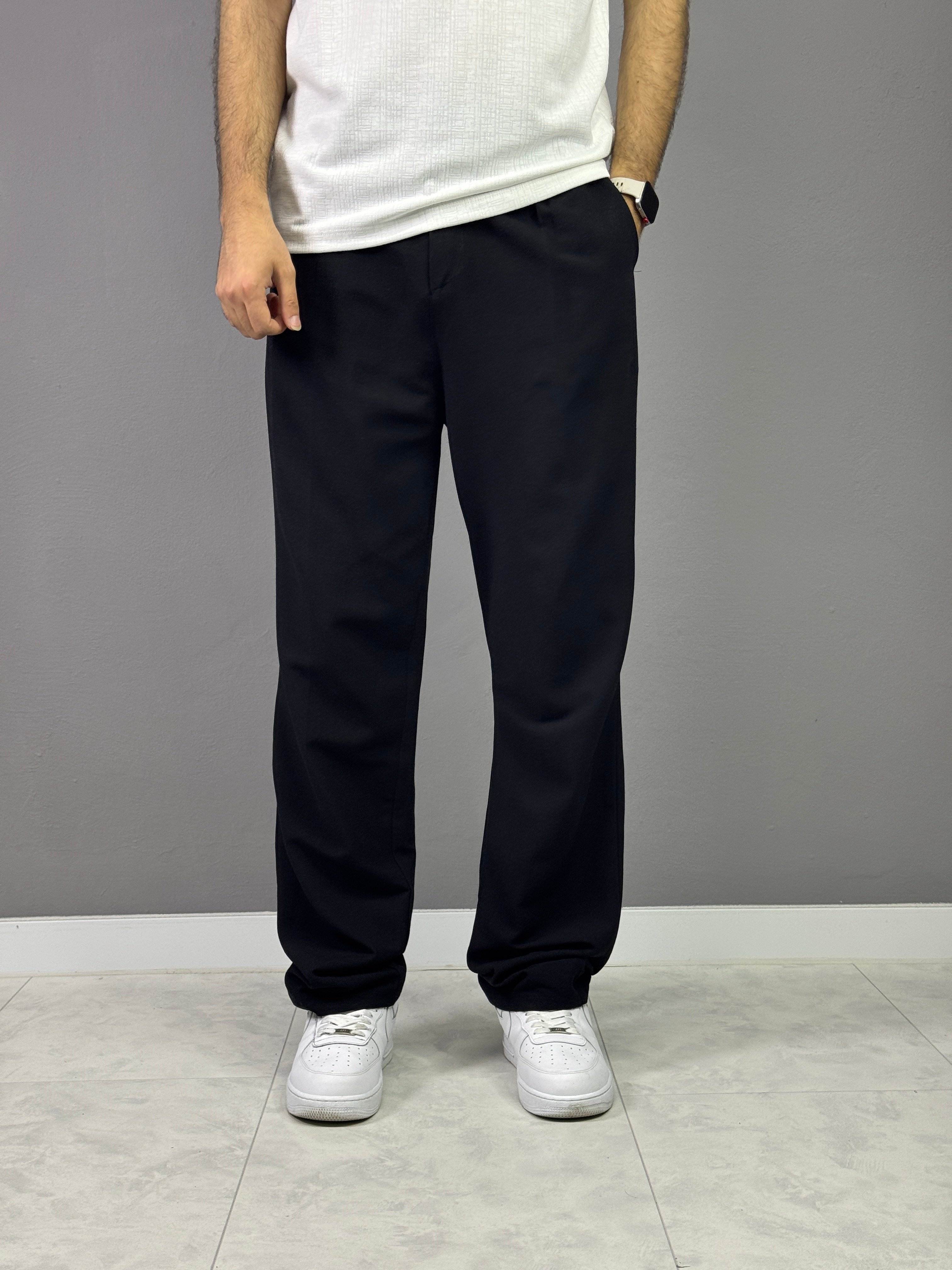 SİYAH HAM KETEN REGULAR PANTOLON 5033