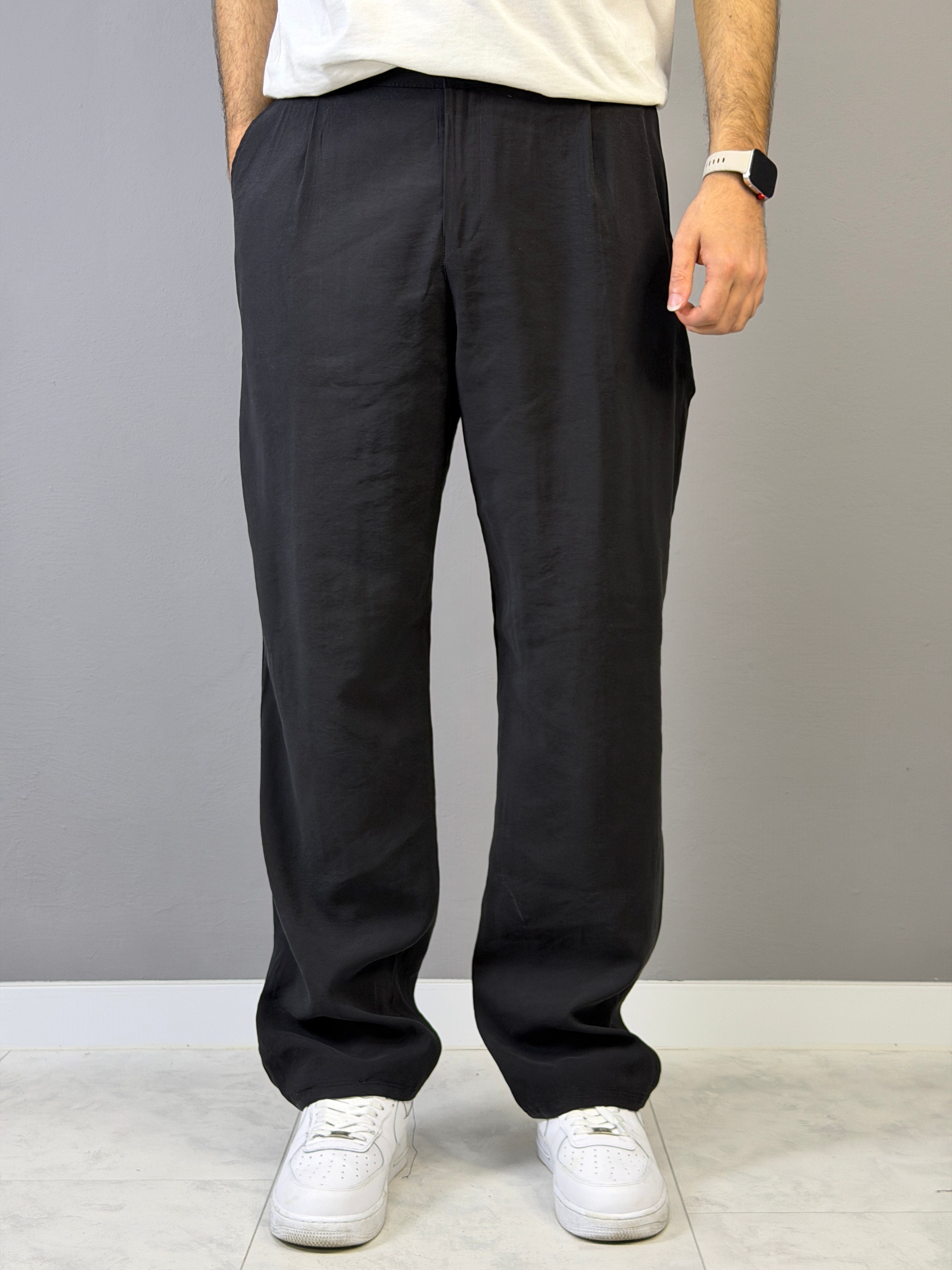 SİYAH MODAL BAGGY PANTALON 5008