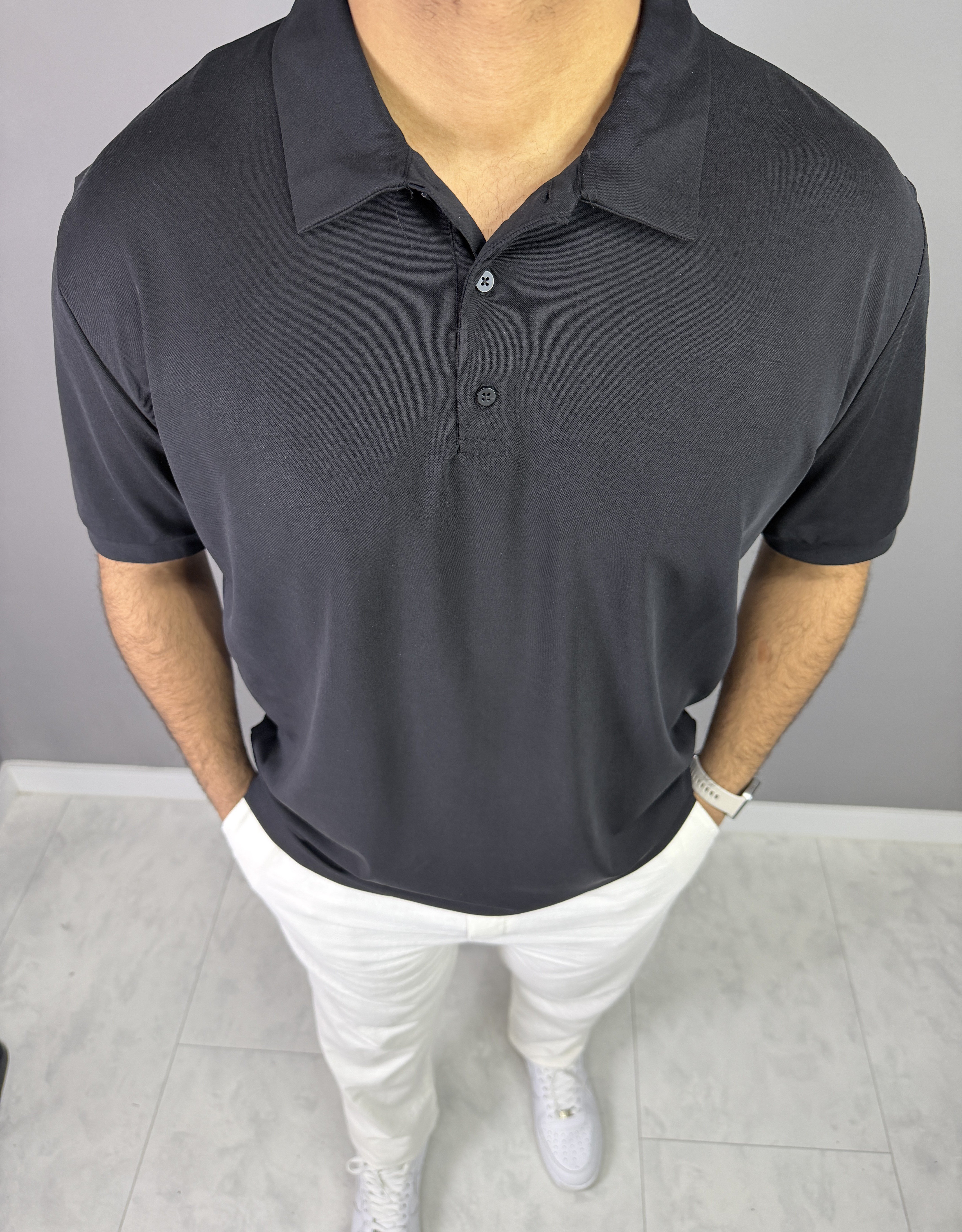 SİYAH MODAL POLO YAKA 7000