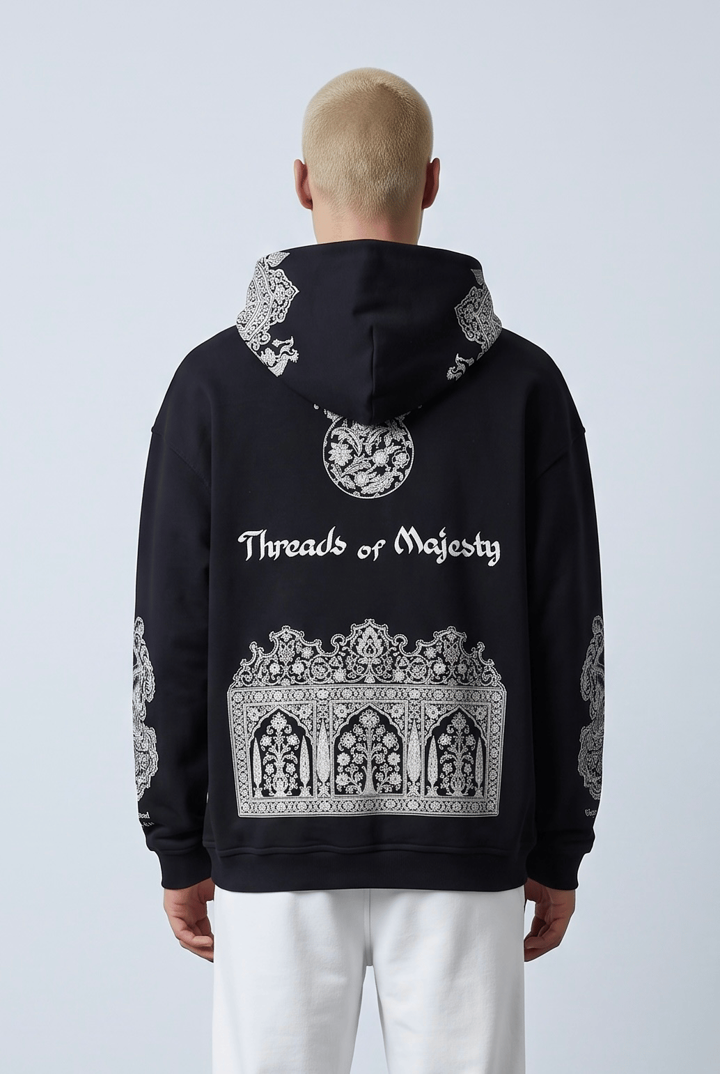 THREADS OF MAJESTY NAKIŞLI KAPŞONLU SWEATSHİRT 7025