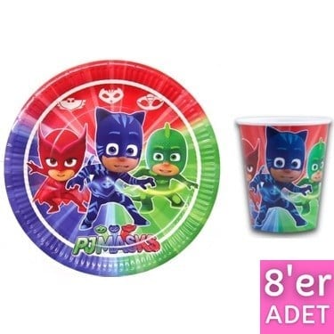 BJMASKS Tabak-Bardak Seti