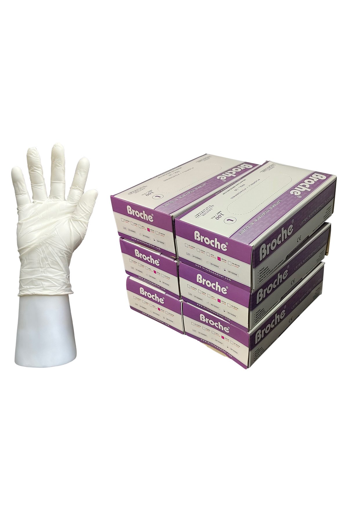 LATEKS PUDRALI MUAYENE ELDİVENİ L BEDEN 6'LI PAKET