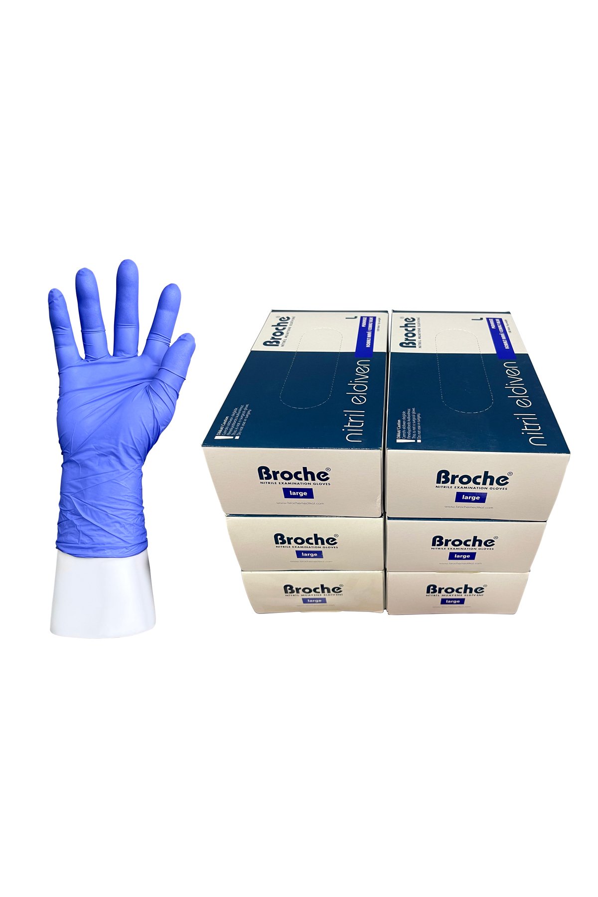 PUDRASIZ KOBALT NİTRİL ELDİVEN L BEDEN 6'LI PAKET