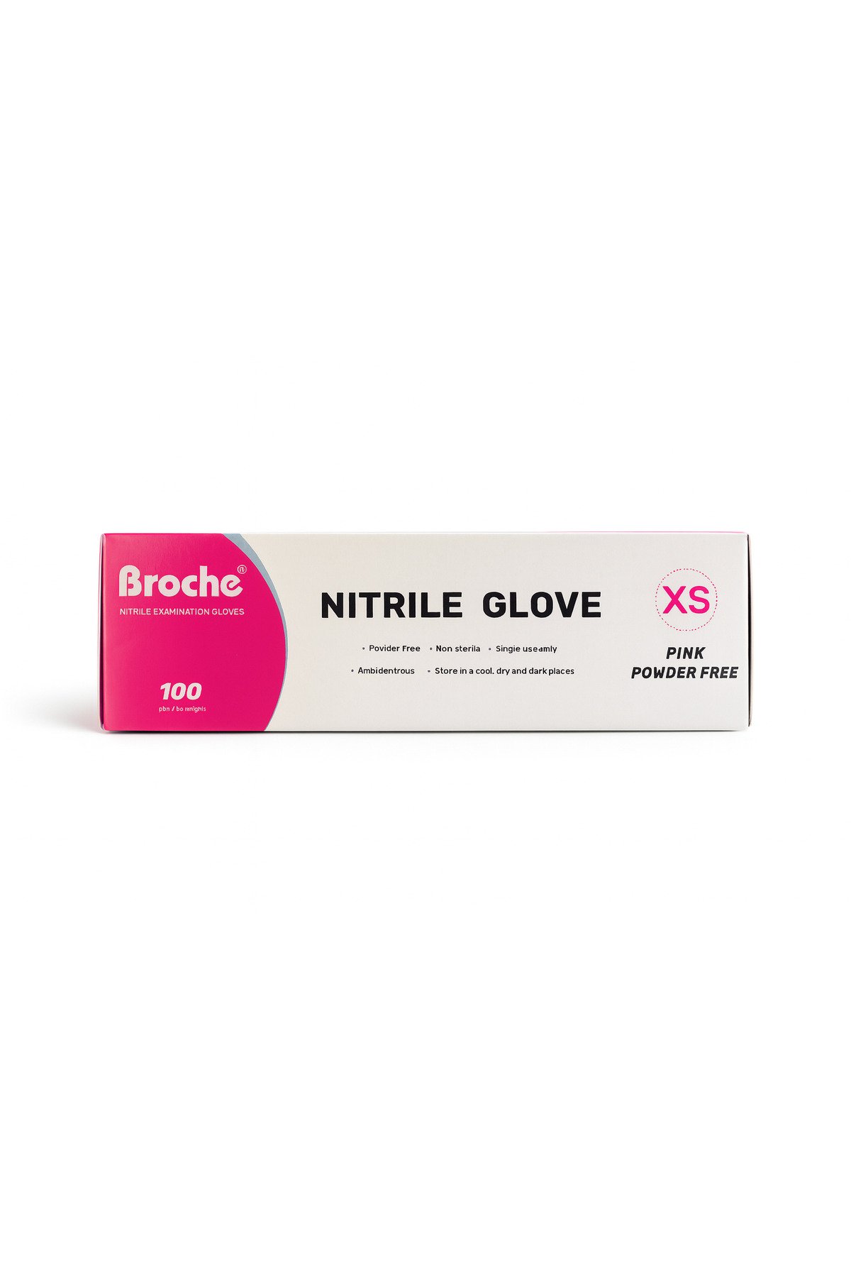 Pudrasız Nitril Eldiven XS Pembe 100’lü | Lateks İçermez