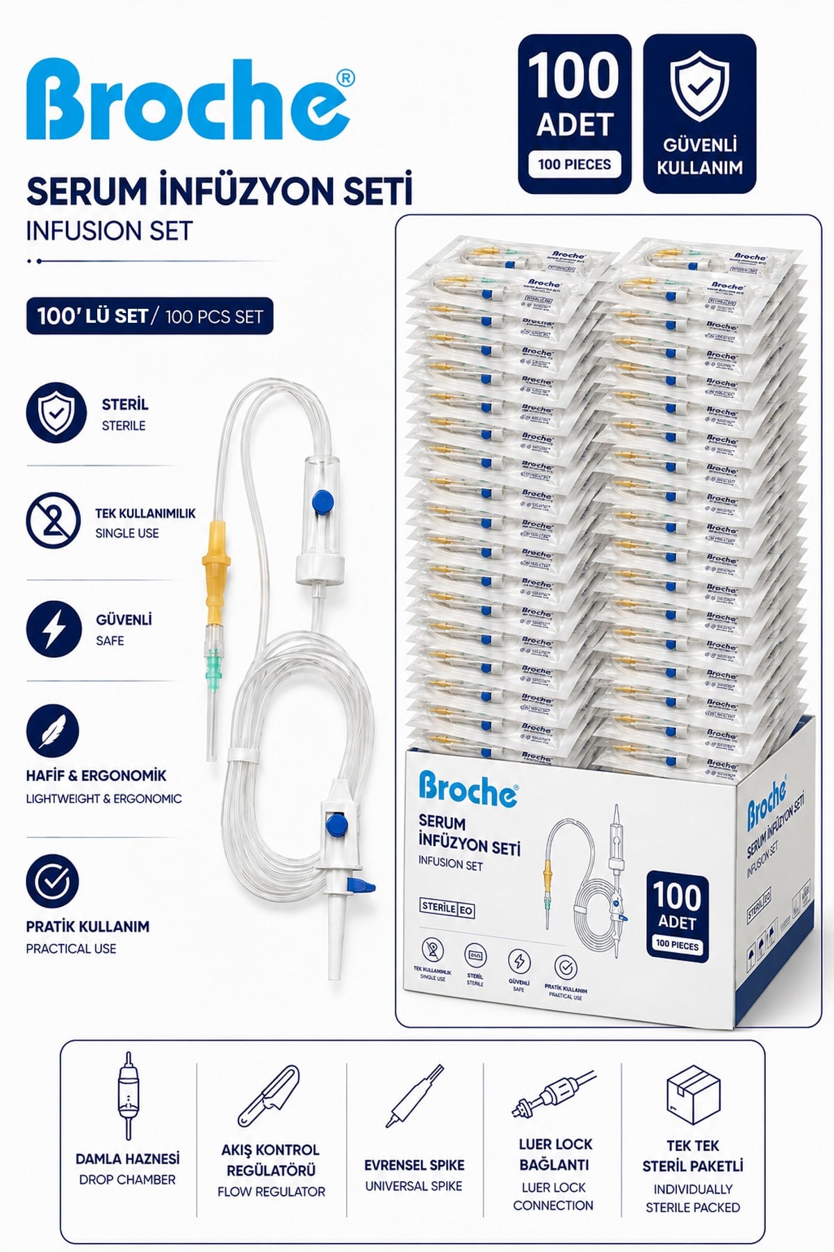 SERUM İNFÜZYON SETİ 100'LÜ PAKET