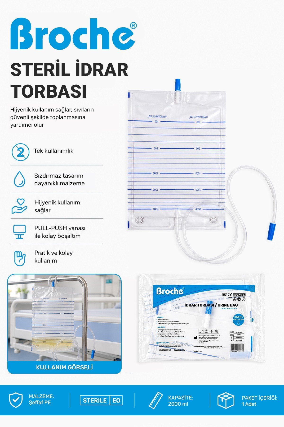 STERİL İDRAR TORBASI 20'Lİ