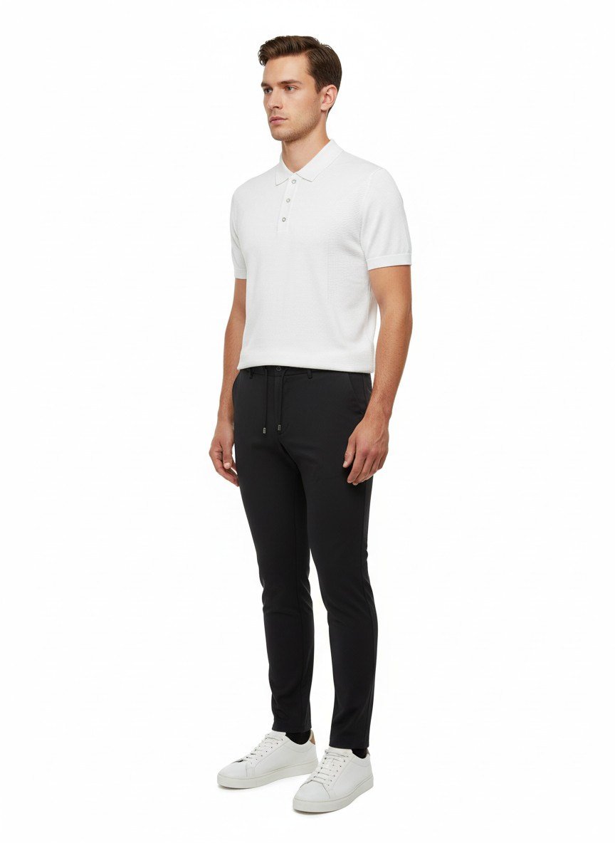 Laduren Lumera Tencel Knit Polo Yazlık Triko-EKRU