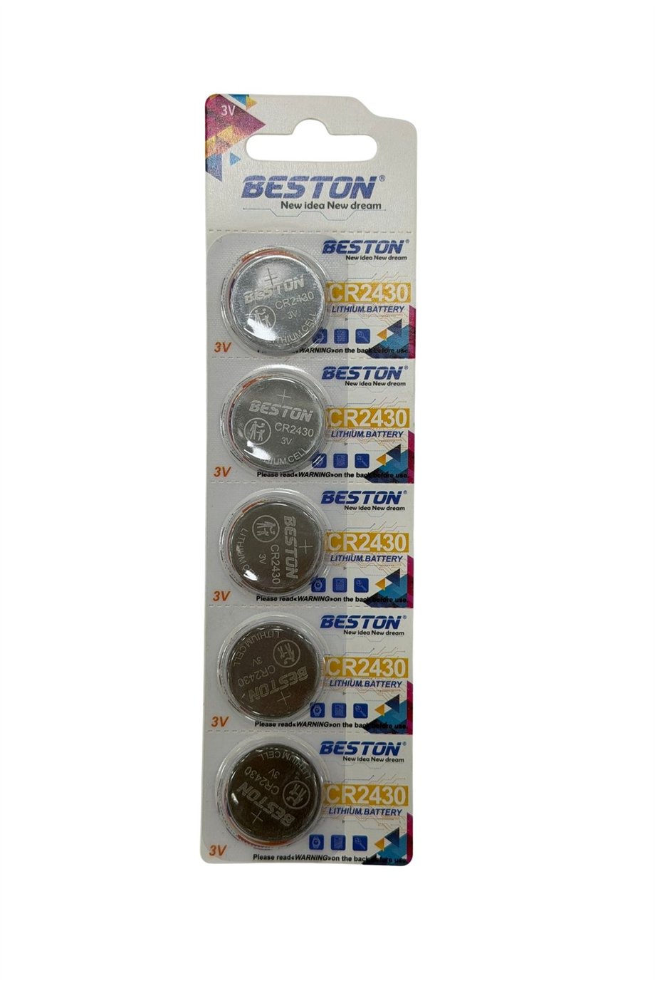 5'li CR2430 3V Lityum Para Pil - Oto Kumanda ve Saat Pili