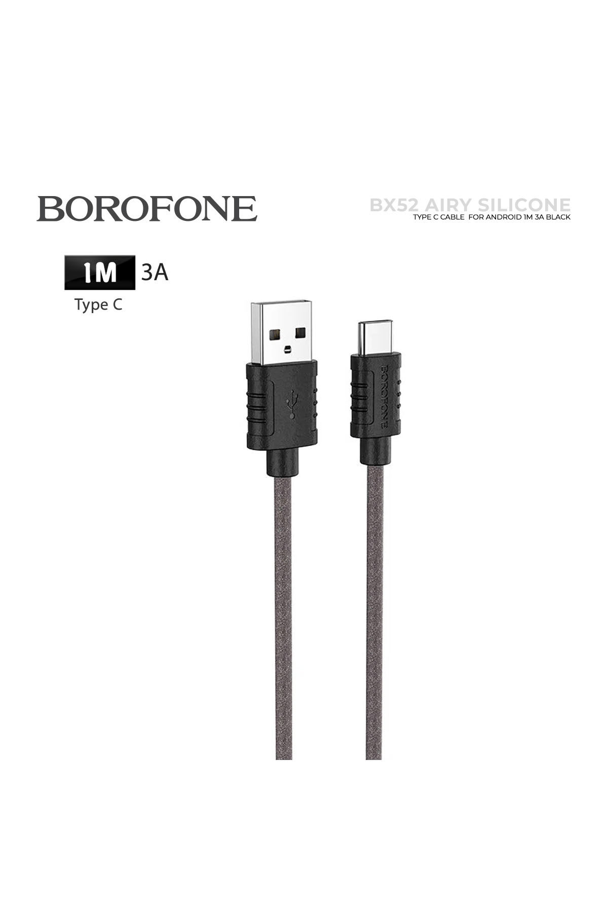 BOROFONE BX52 TYPE-C DATA ŞARJ KABLOSU SİYAH