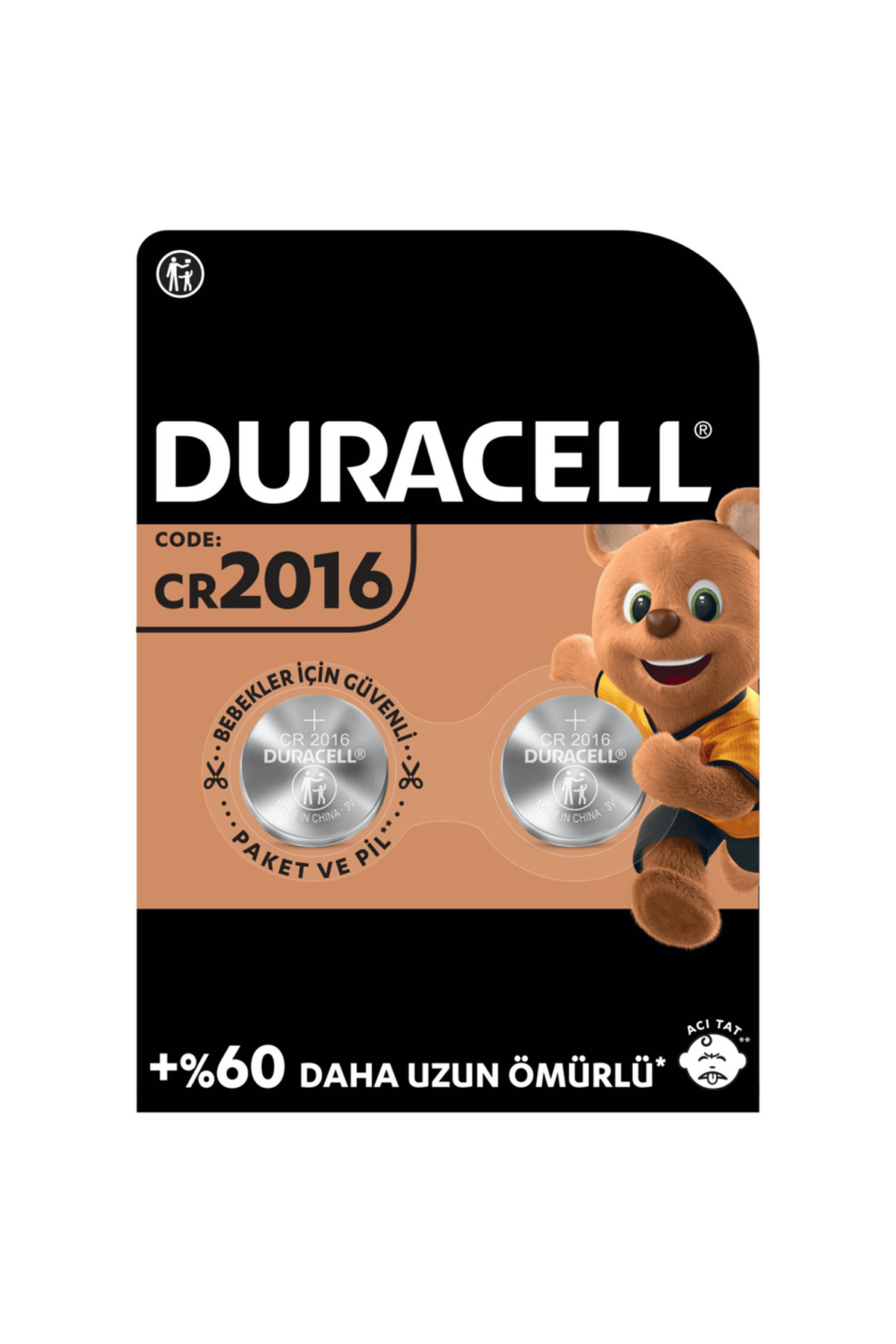 DURACELL CR2016 PİL TEKLİ KART