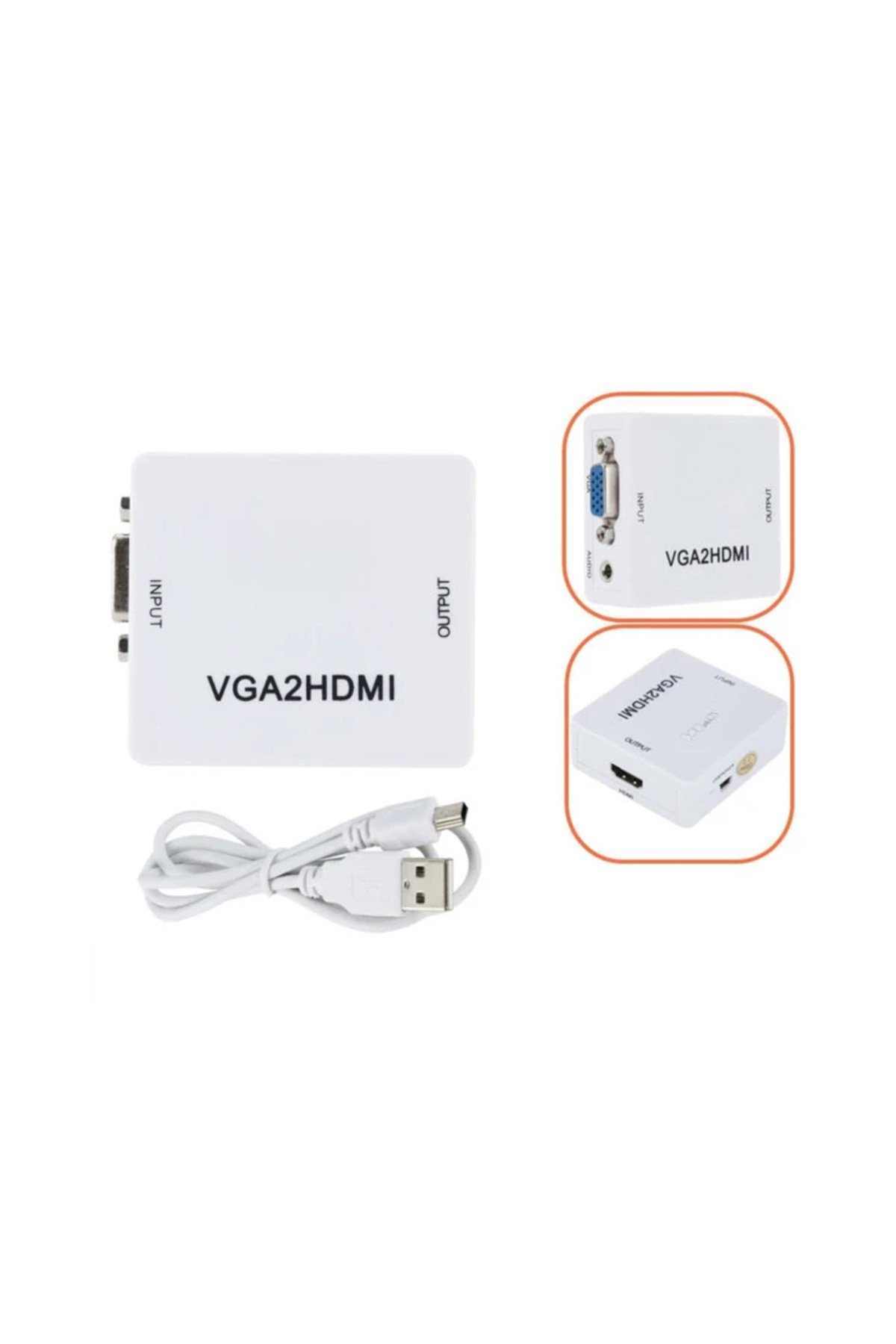 NRT-22104 VGA2HDMI KUTU ÇEVİRİCİ ADAPTÖRLÜ