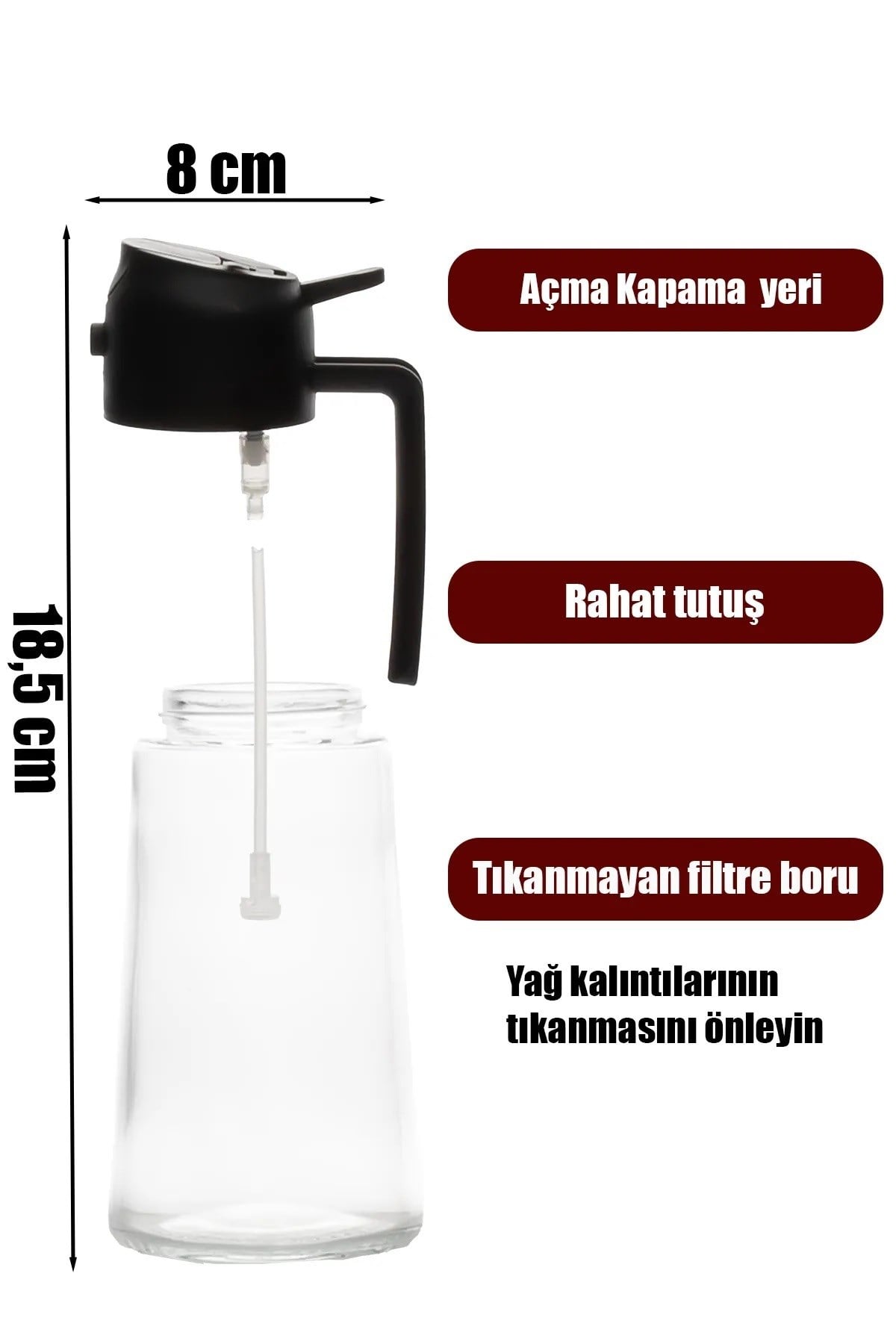 2 Adet Yağdanlık Limon Sirke Sos Vs Püskürtücü Çok Amaçlı Cam Sprey Şişe