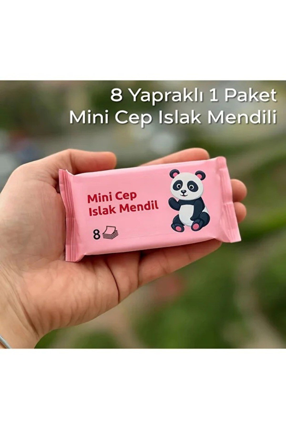8 Mini Paket 8 Yapraklı Mini Cep Islak Mendili Toplam 64 adet Islak Mendil
