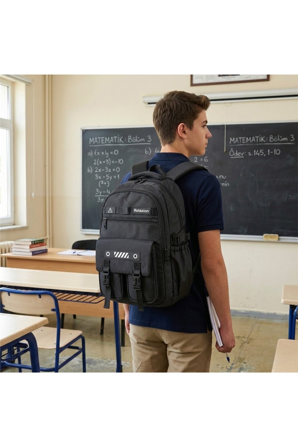 Ergonomik Büyük Boy Çok Bölmeli Sırt-Omurga Destekli Lise Üniversite Günlük Seyahat Sırt Çantası