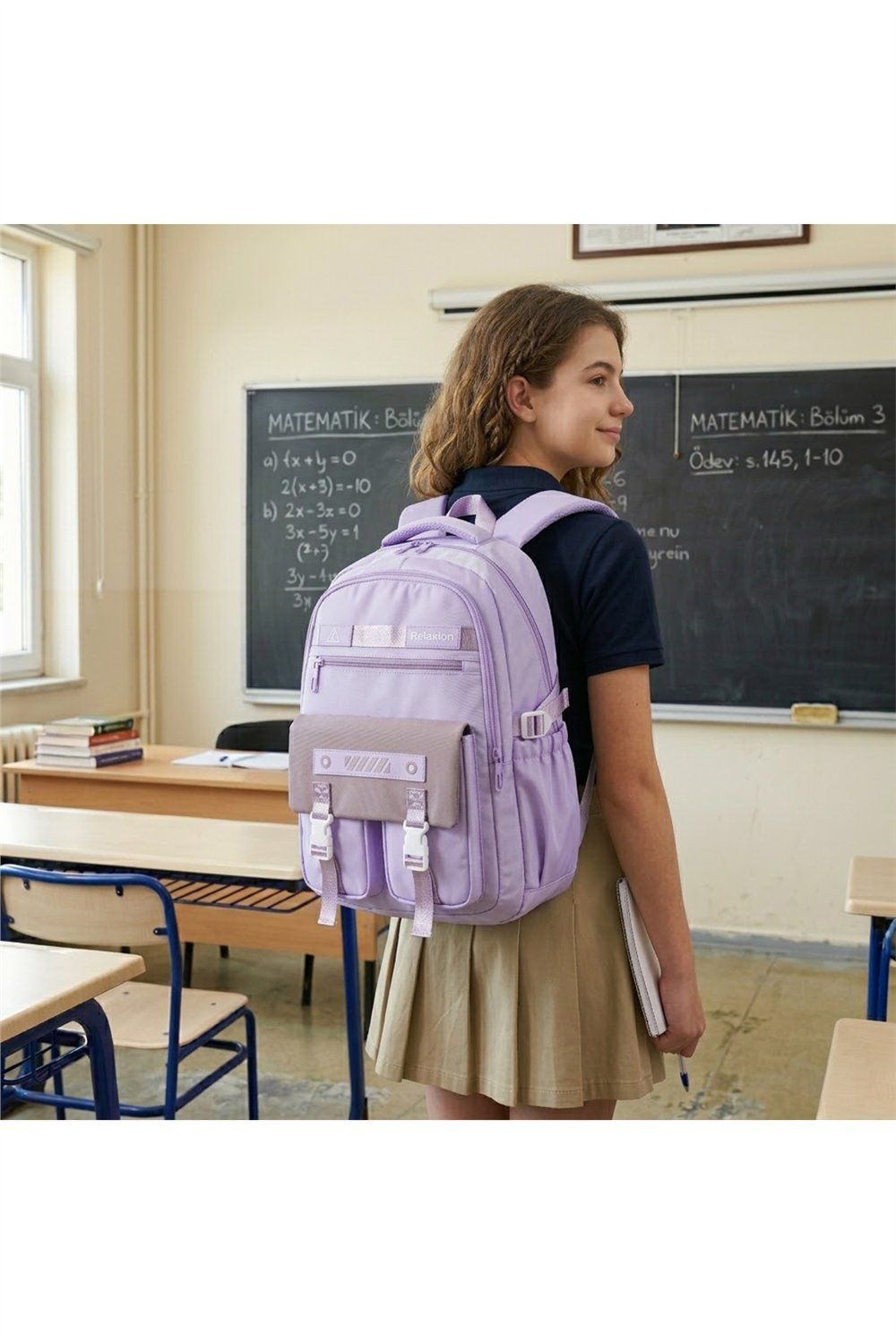 Ergonomik Büyük Boy Çok Bölmeli Sırt-Omurga Destekli Lise Üniversite Günlük Seyahat Sırt Çantası