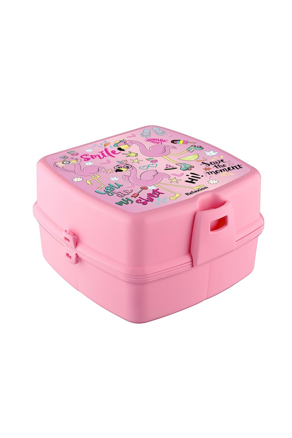 Relaxion 4 Bölmeli Kendinden Kaşık Çatallı Kilitli Beslenme Kutusu - Yemek Saklama Kabı - Lunch Box