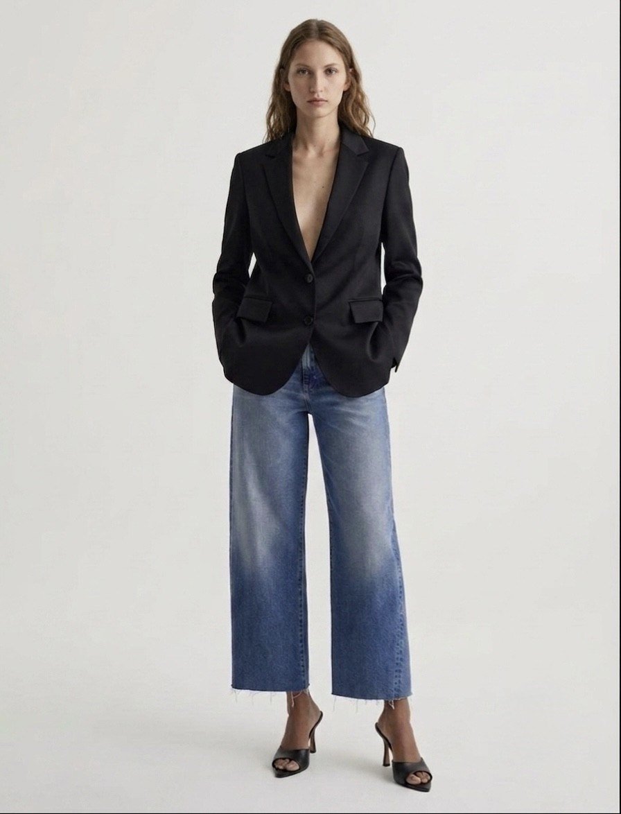 Siyah %100 Ekstra İnce Yün Blazer