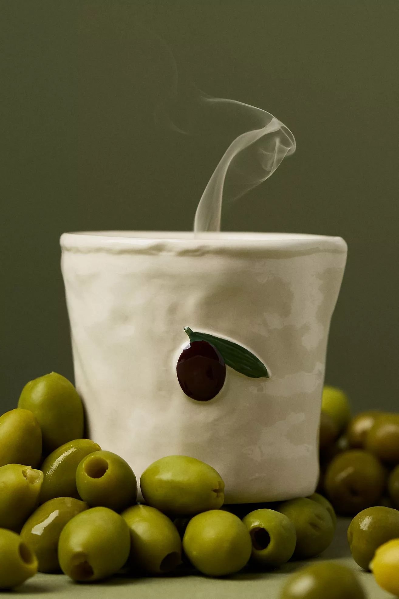 Bistro Fresh Olive Ceramic Candle