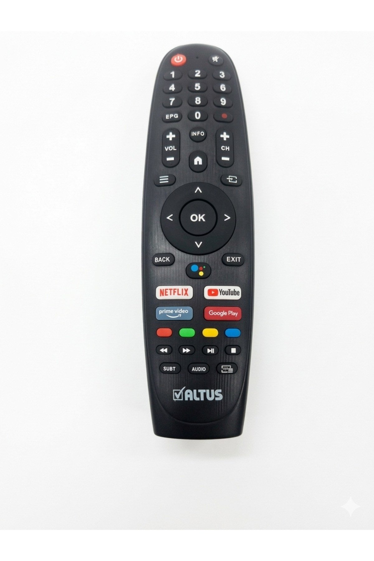 ALTUS Orjinal Ses Komutlu Bluetooth Android TV Kumandası - Netflix / Youtube Tuşlu