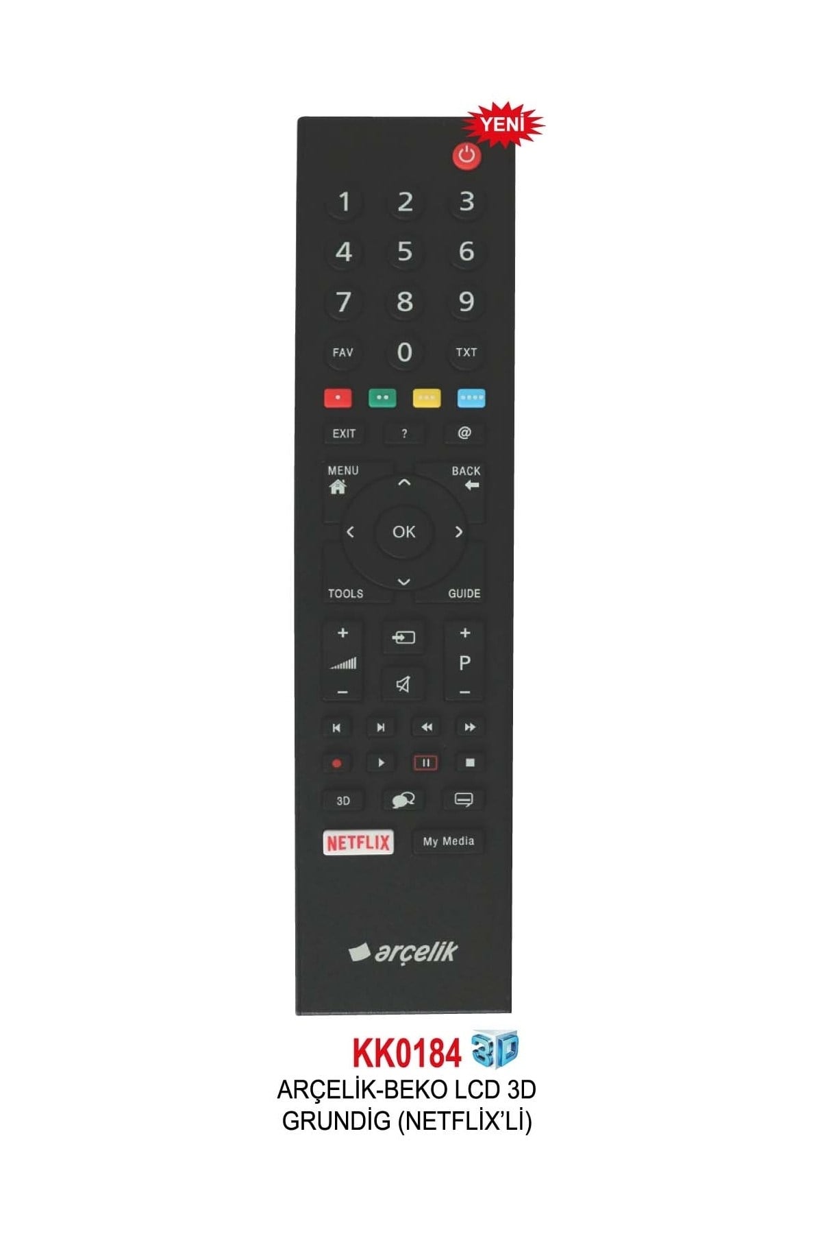 Arçelik Beko Grundig Uyumlu Netflix Tuşlu Smart TV Kumandası
