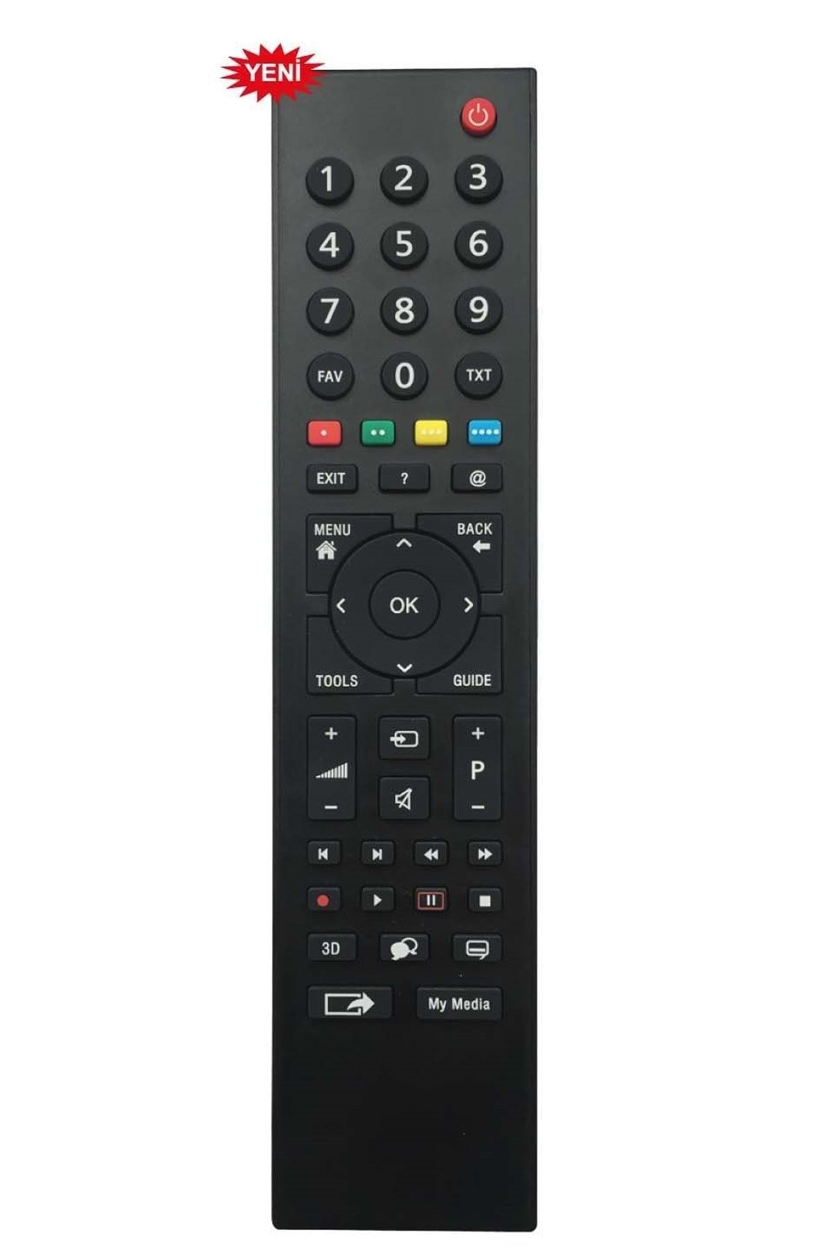 Arçelik Beko Grundig Yeni Nesil LCD / LED TV Yedek Kumanda (Smart / 3D Tuşlu)