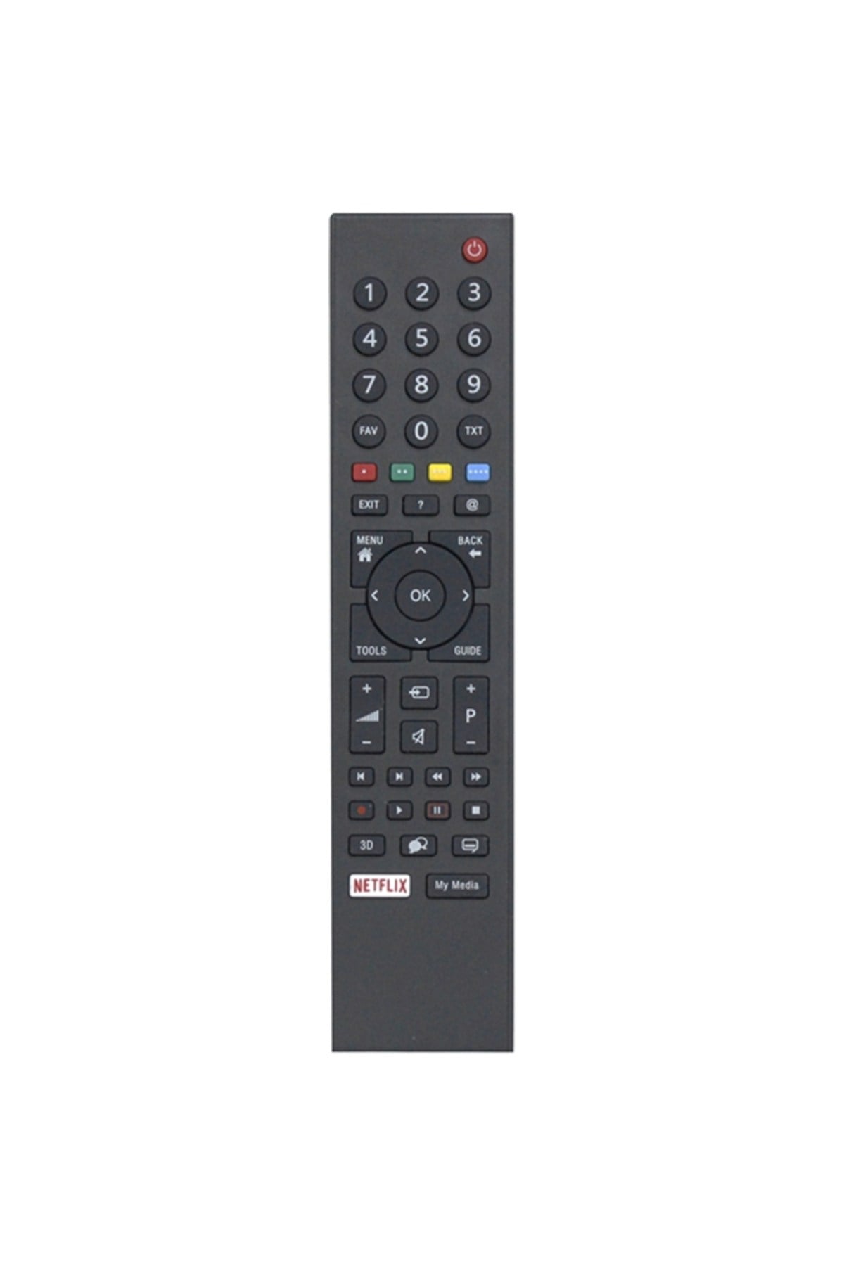 Grundig Arçelik Smart TV Yedek Kumanda (Netflix ve My Media Tuşlu)