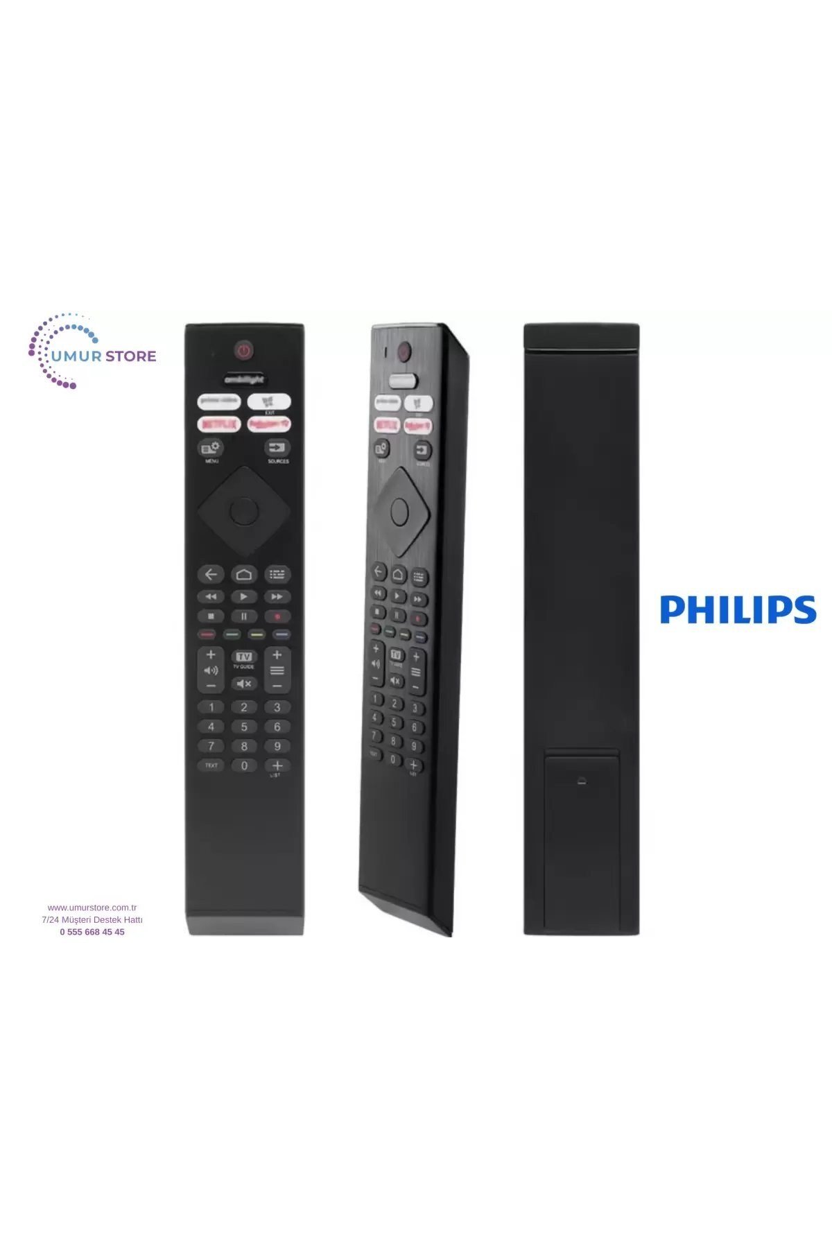 Philips İle Uyumlu Model 55PUS7009/62 Smart Tv Kumanda