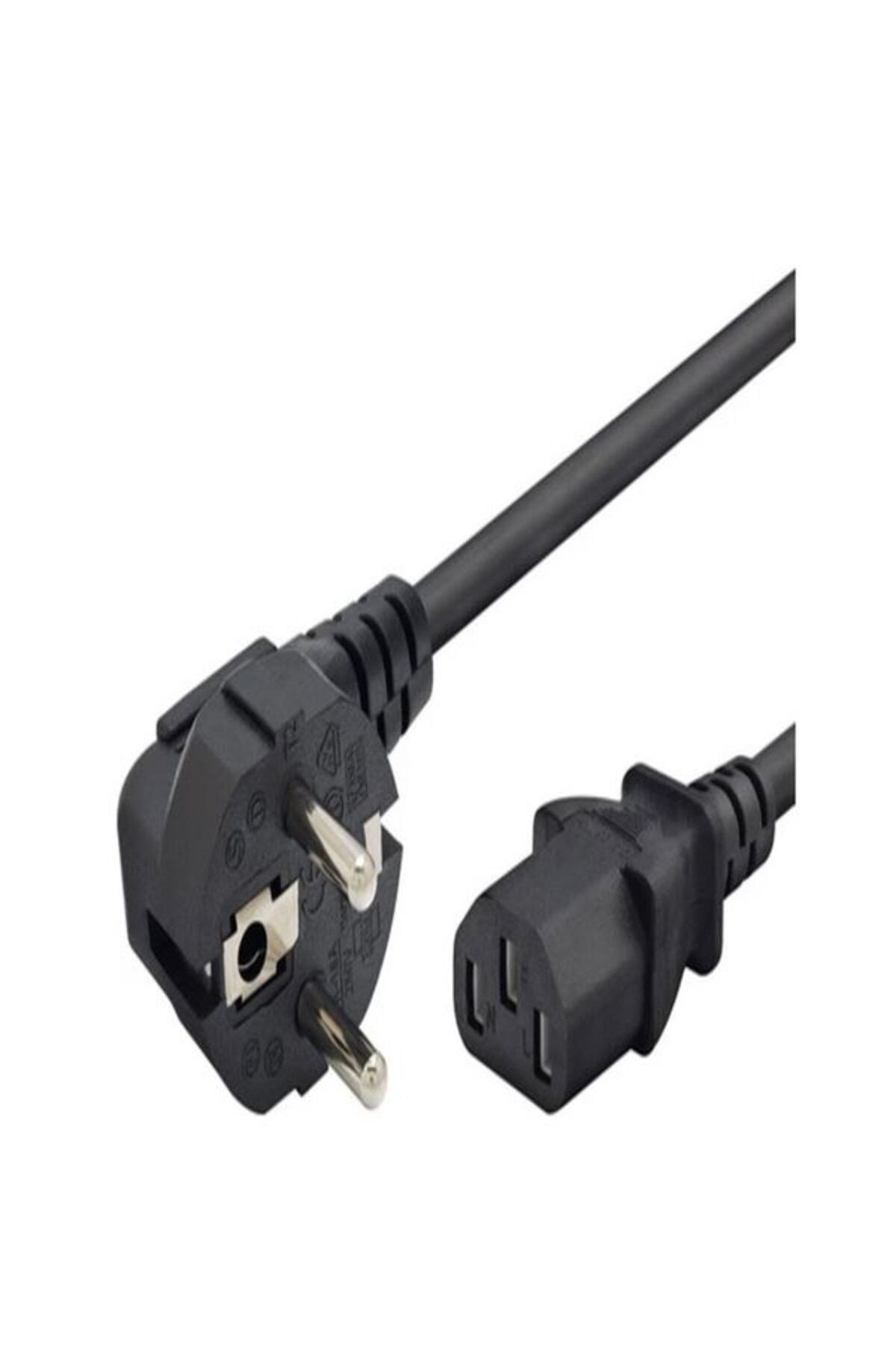 Topraklı 220V PC Güç Elektrik Kablosu (Bilgisayar, Monitör, Yazıcı Uyumlu)