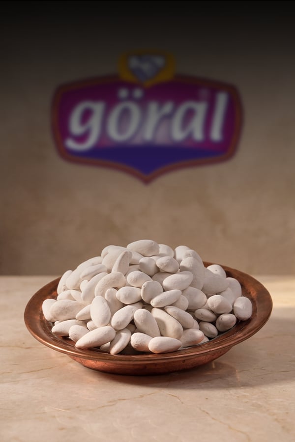 Beyaz İnce Bademli Şeker-500 GR