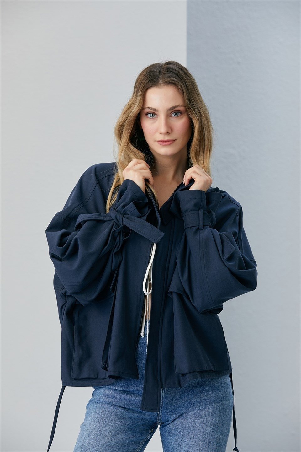 TYRA CEKET I NAVY BLUE