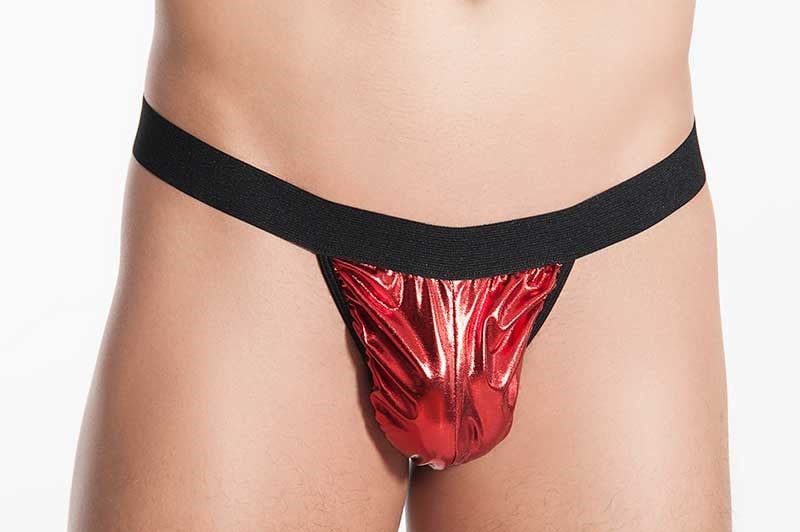 Bacio Fantezi Kırmızı Lame Seksi Erkek String - Tanga BC4590