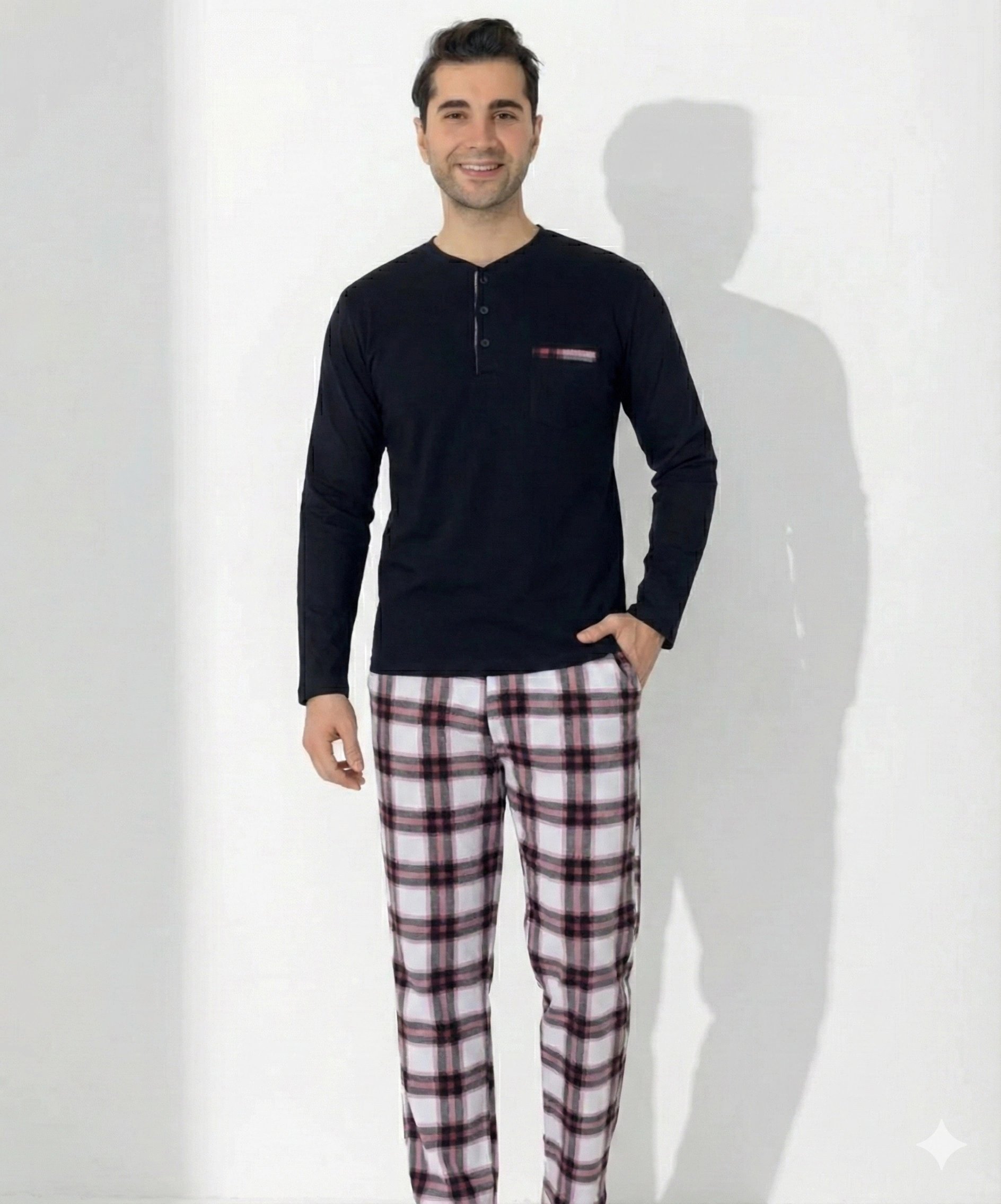 Boyraz 0401 Erkek Uzun Kol Pijama Takımı