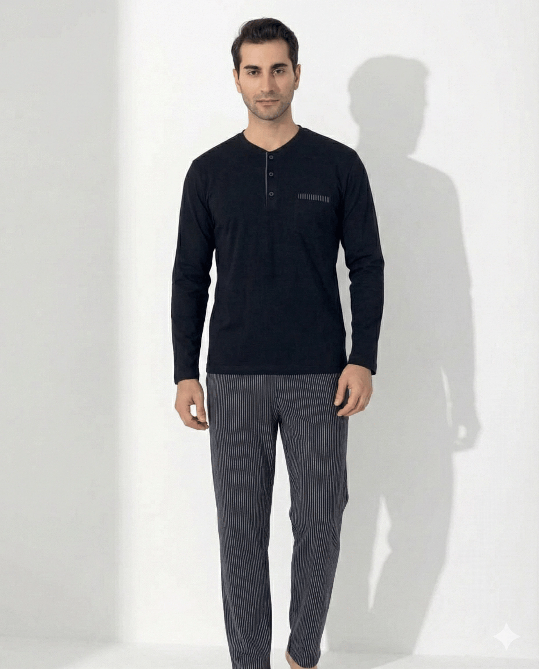 Boyraz 0404 Erkek Uzun Kol Pijama Takımı