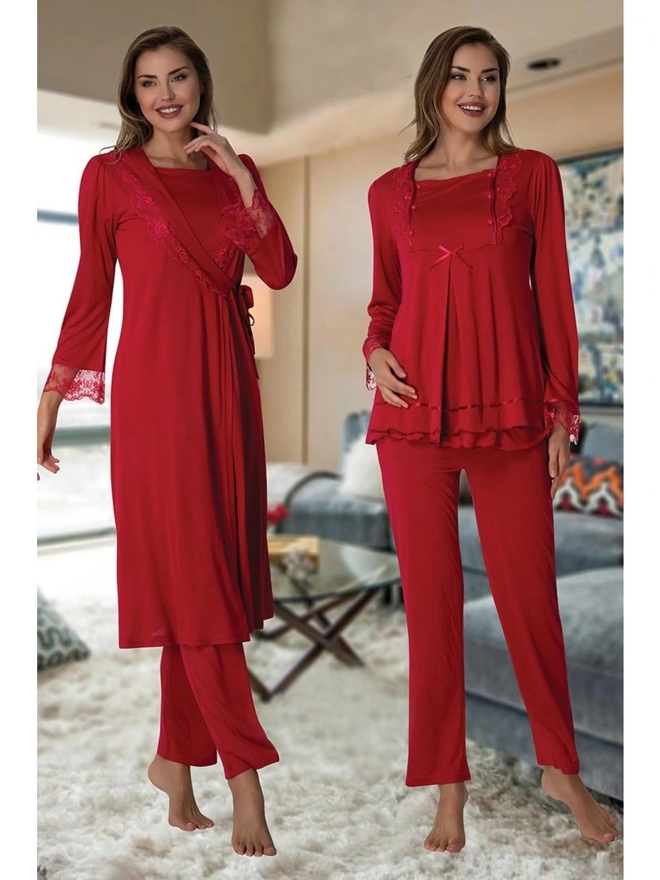 Effortt 2018  Sabahlıklı Lohusa Pijama Takımı