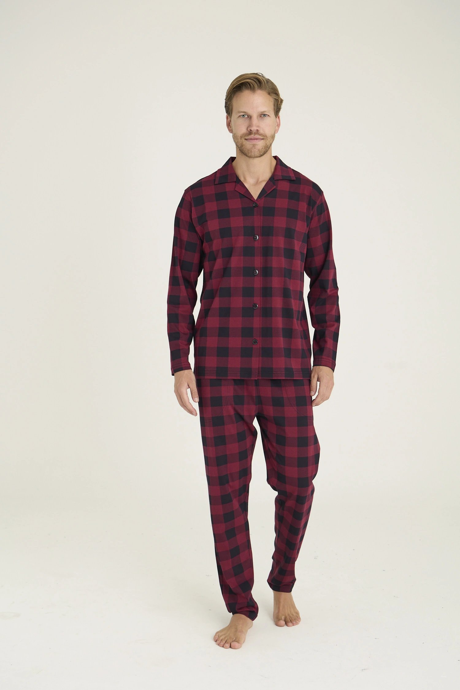 Kocabey 9209 Erkek Apaj Yaka Pijama Takım