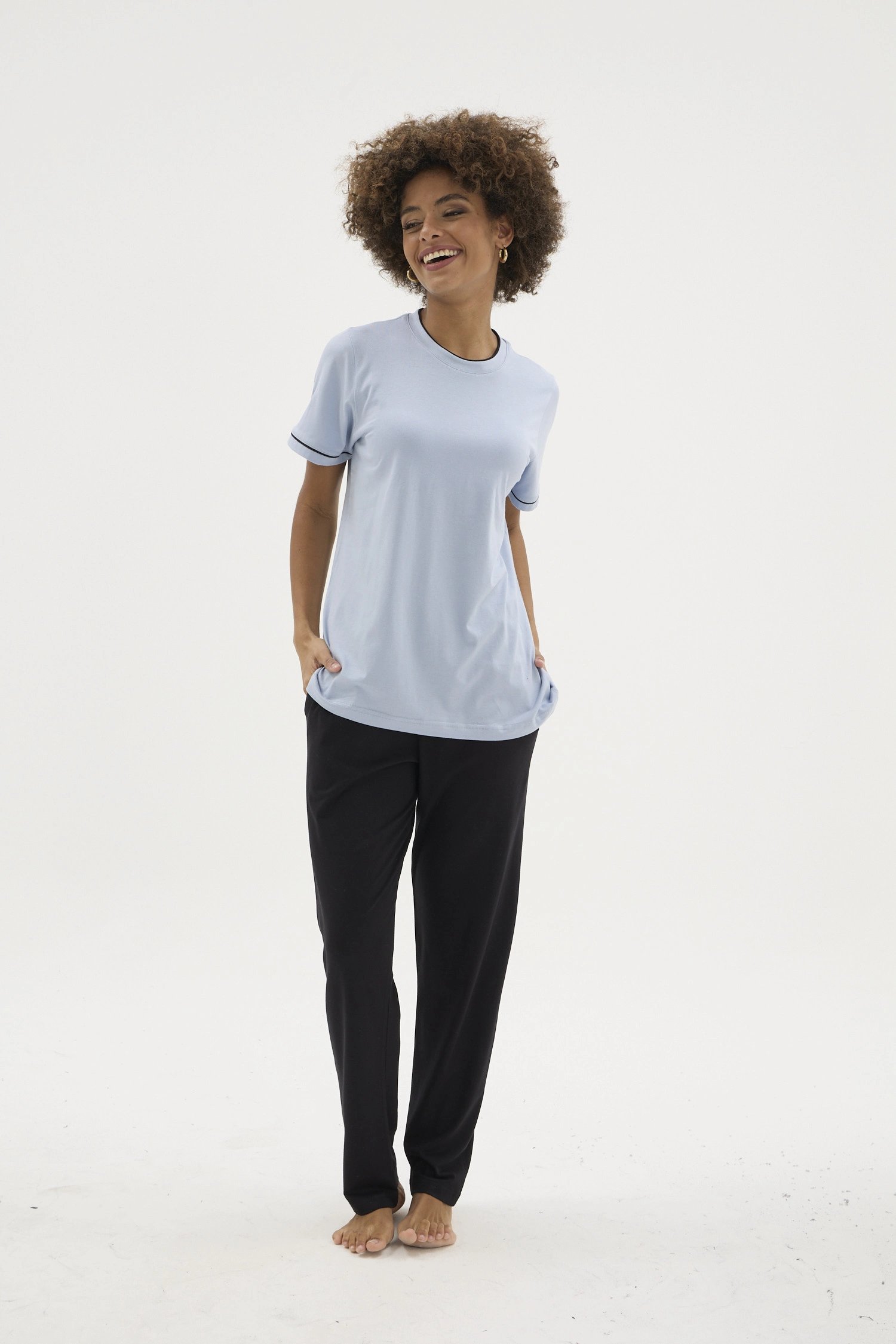 Kocabey KKT-26156K Kadın O Yaka Pijama Takımı