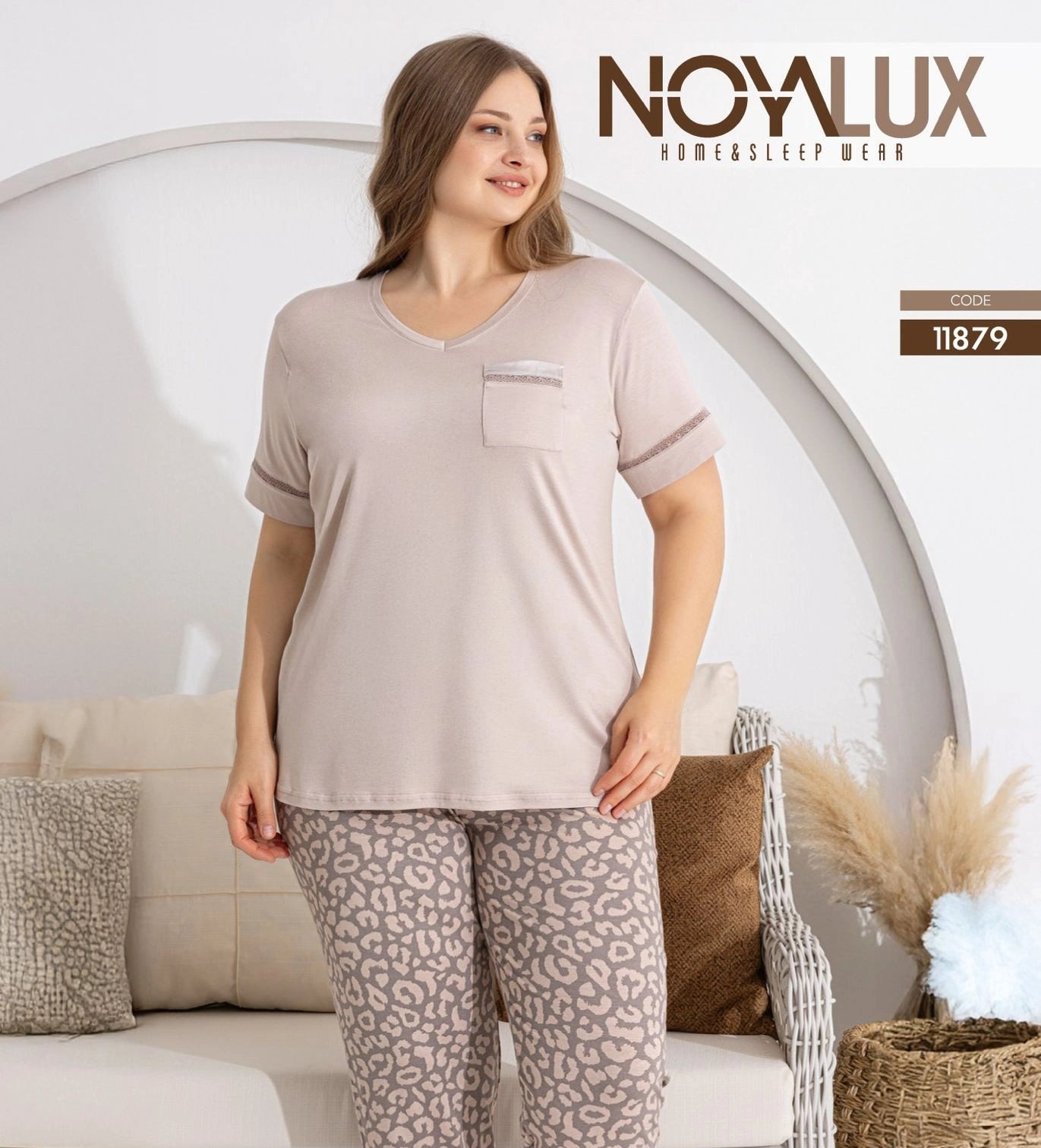 Noyalux 11879 Kadın Kısa Kol Pijama Takımı