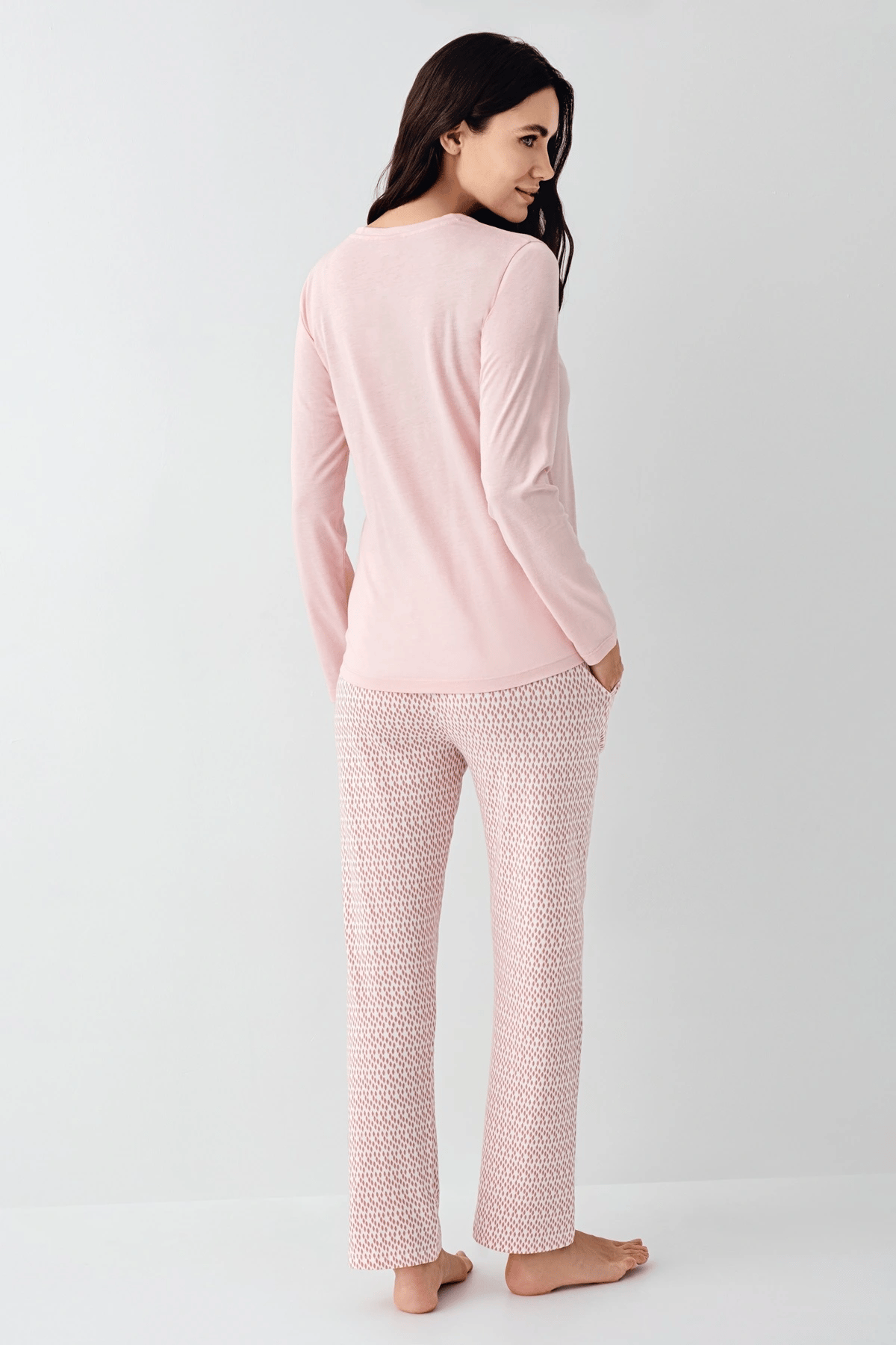 Pierre Cardin 9080-S Kadın Uzun Kol Pijama Takım