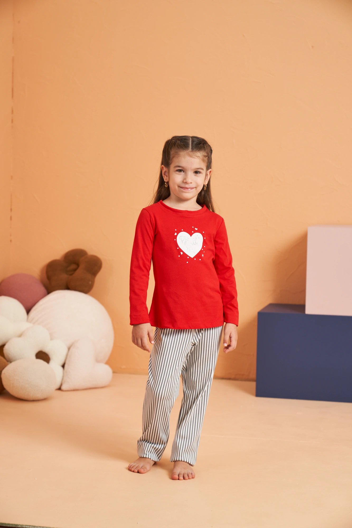 Pjs 28063 Çocuk Sıfır Yaka Pijama Takımı
