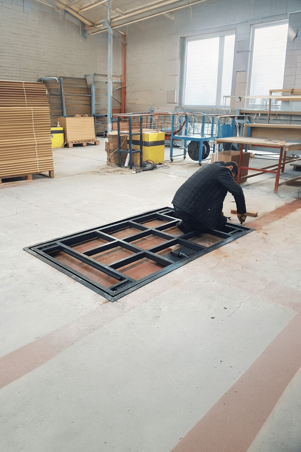 Düz Platform Gömme Baskül Kantar 3 Ton 120x120 Cm Özel Üretim