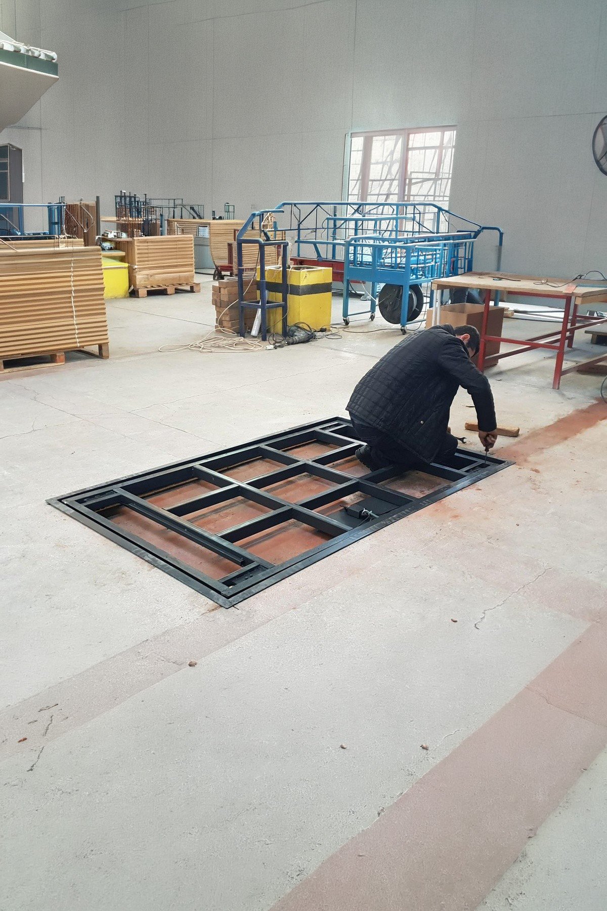 Düz Platform Gömme Baskül Kantar 3 Ton 100x150 Cm Özel Üretim