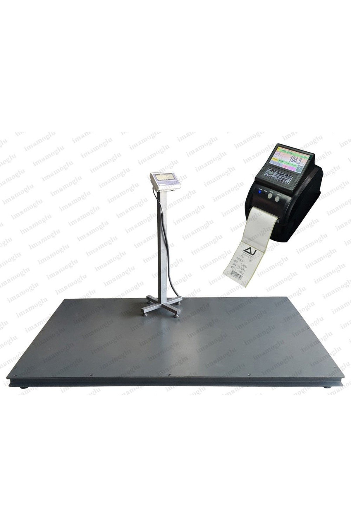 Etiket Yazıcılı Düz Platform Darbeli 3 Ton 100x100 Cm Özel Üretim