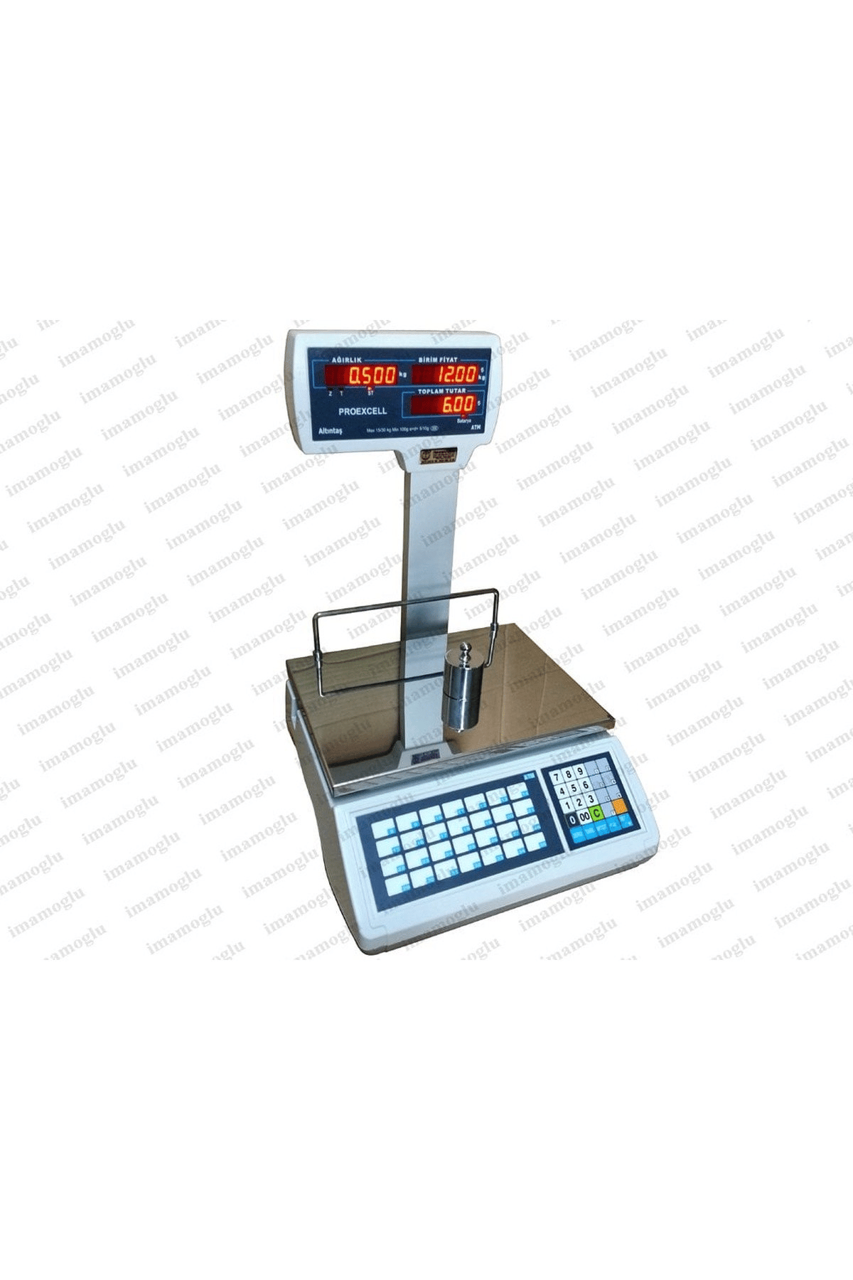 Excell 30 kg Boyunlu Market Terazi Onaylı