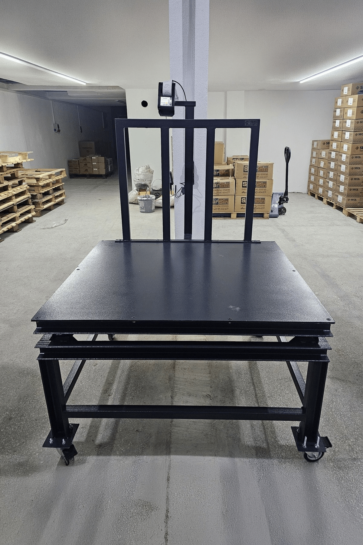 İmmax Sehpalı Yazıcılı Tekerlikli Baskül 3 Ton 150x150 Cm