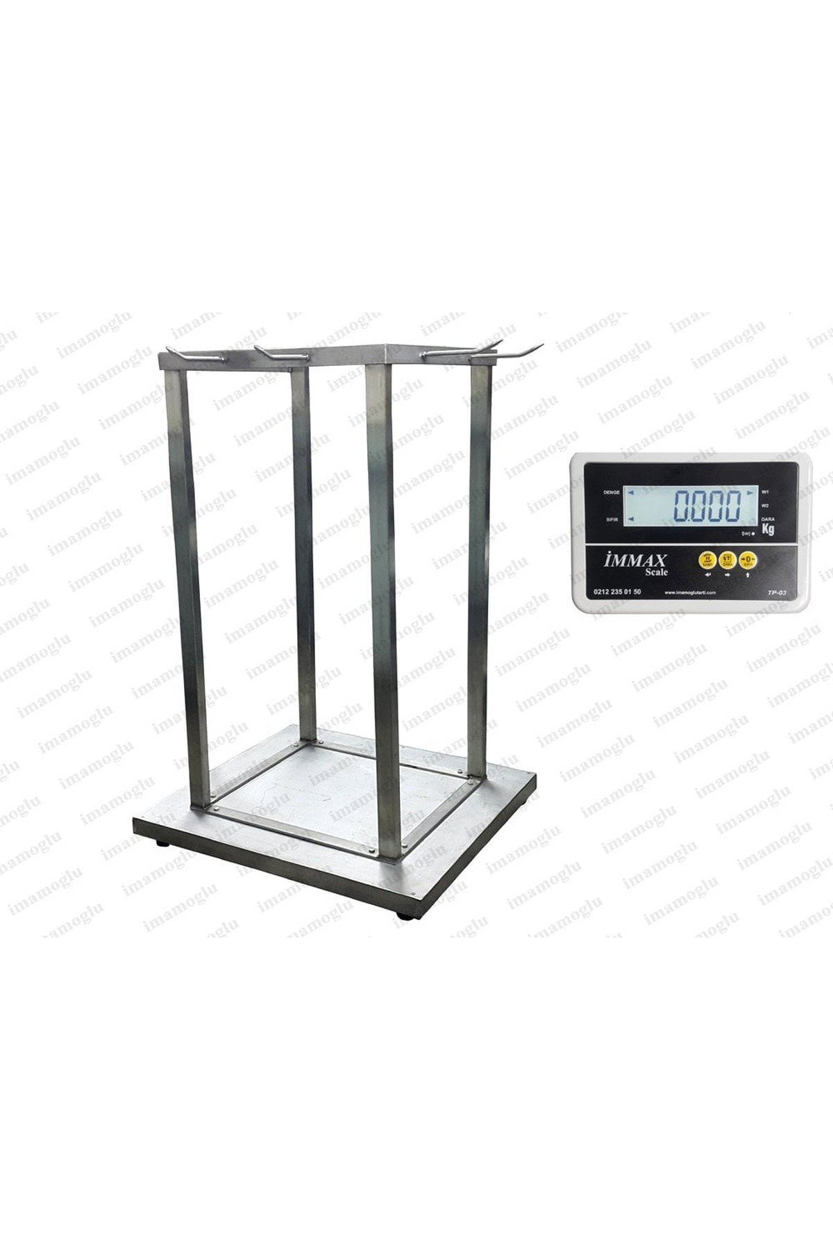 Karkas Et Kantarı Paslanmaz 6 kancalı 2 Ton 100x120 Cm